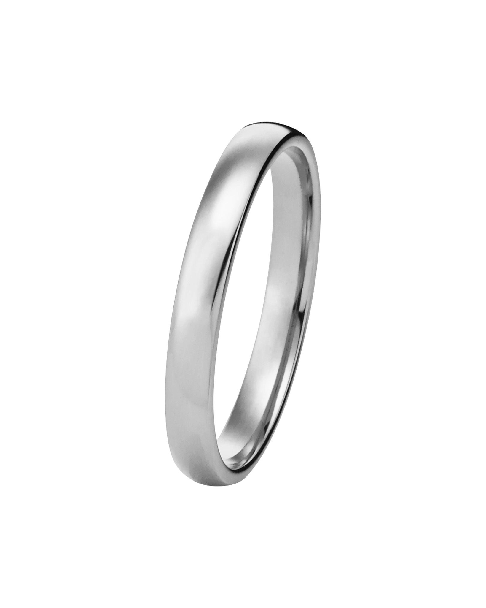 Kohinoor pyöristetty valkokultasormus 2,5mm 15,0