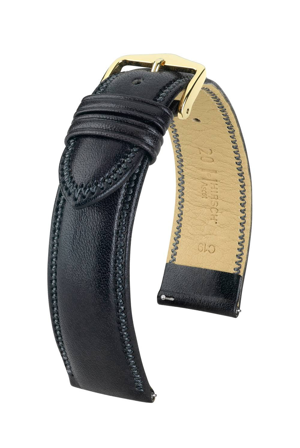Hirsch Ascot L Black Shiny kellon ranneke 18,00mm