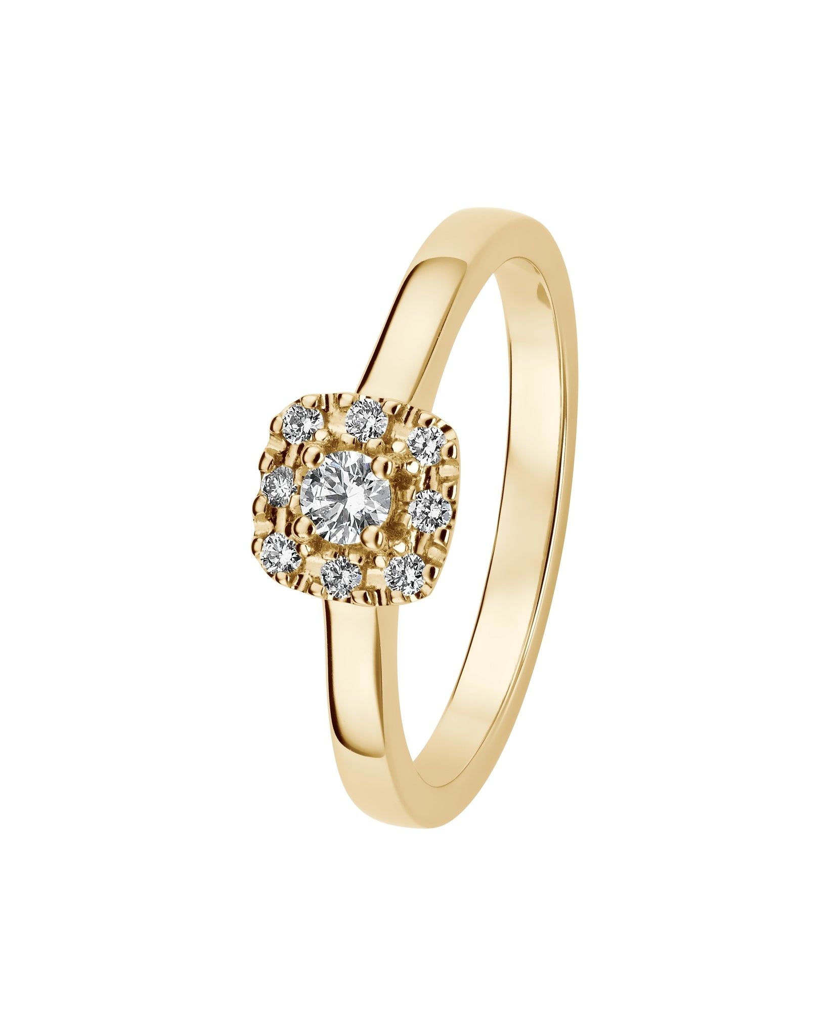 Kohinoor Valerie Cushion timanttisormus 0,17ct 15,5