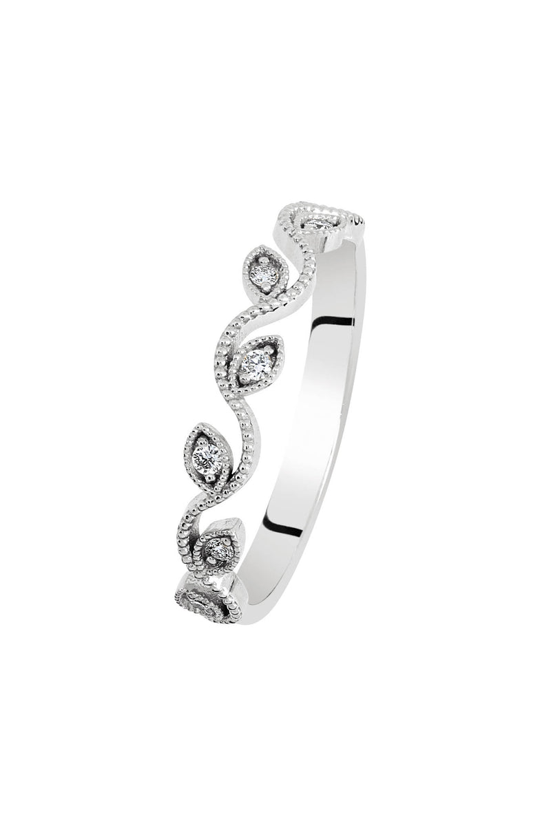 Swan valkokultainen timanttisormus 0,07ct 033-431V-07 tuotekuva