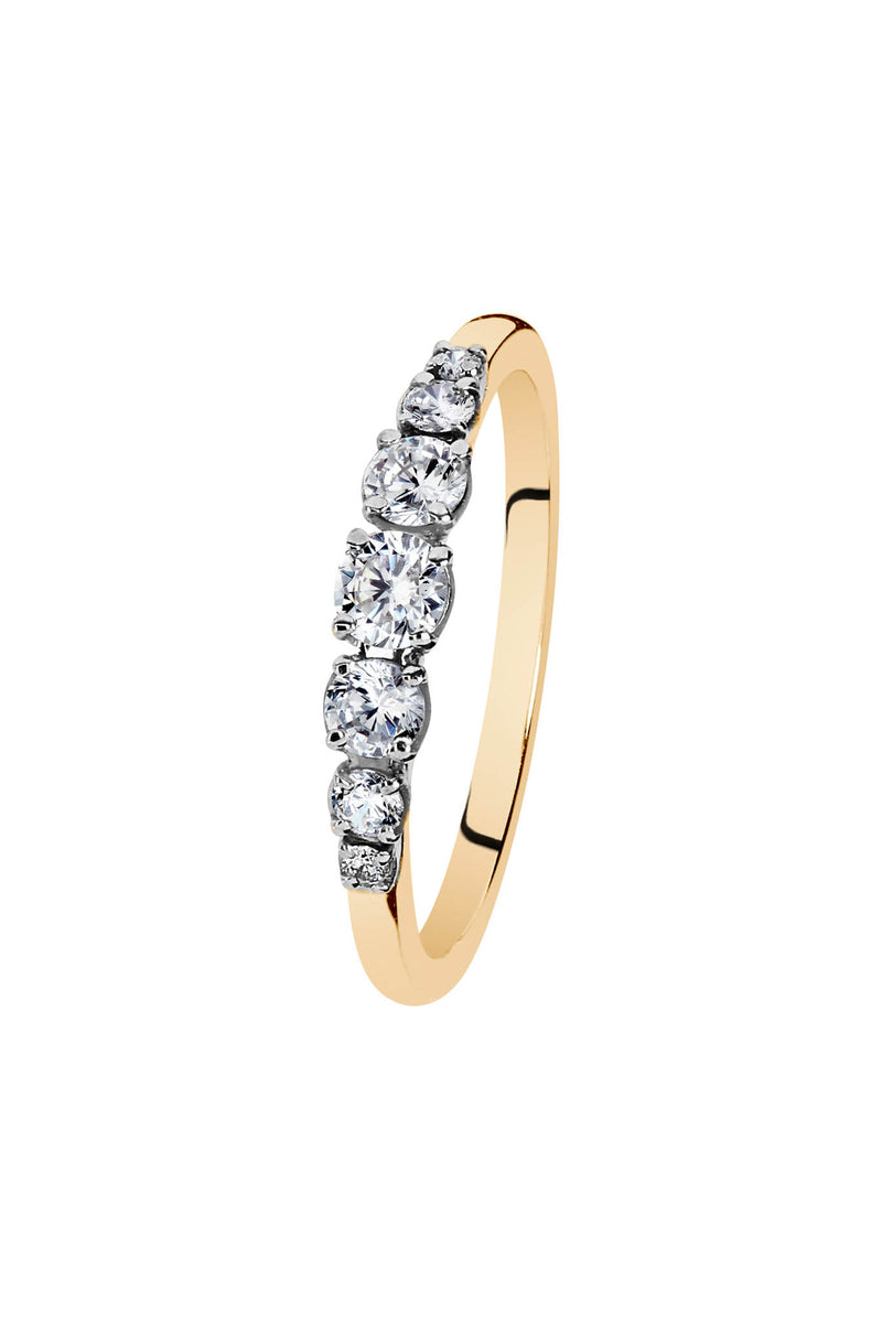 Noemi kulta/valkokulta timanttisormus 0,38ct 033-475-38 tuotekuva