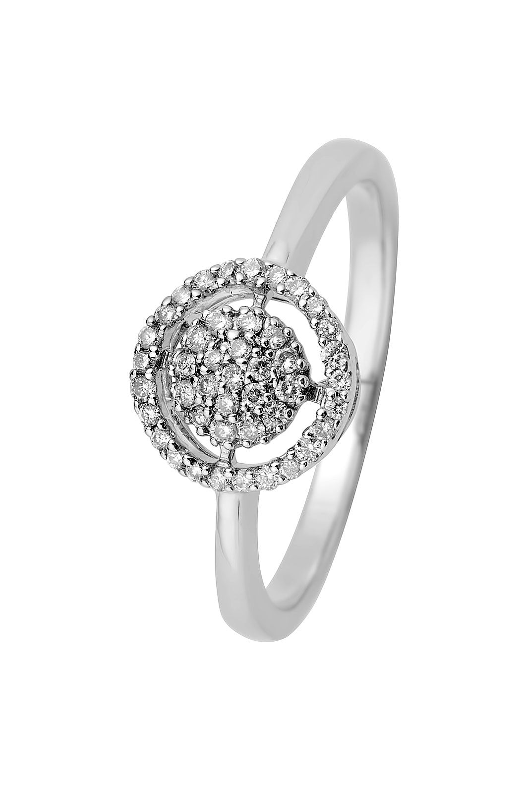Kohinoor Valkokultainen timanttisormus 0,18ct 17,5