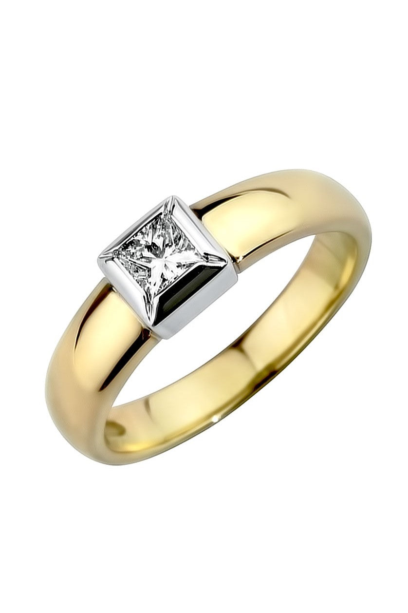 Kohinoor Princess kultainen timanttisormus 0,30ct 18,0