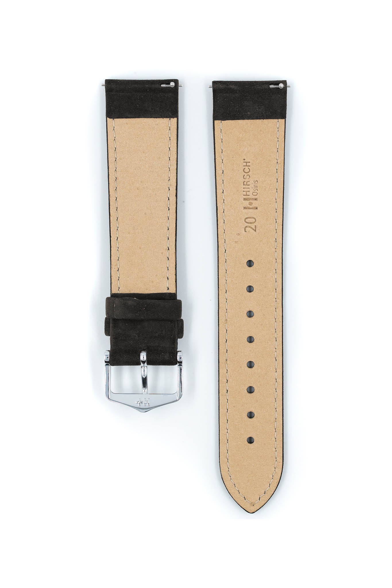 Hirsch Osiris Nubuk L Black kellon ranneke 18,00mm