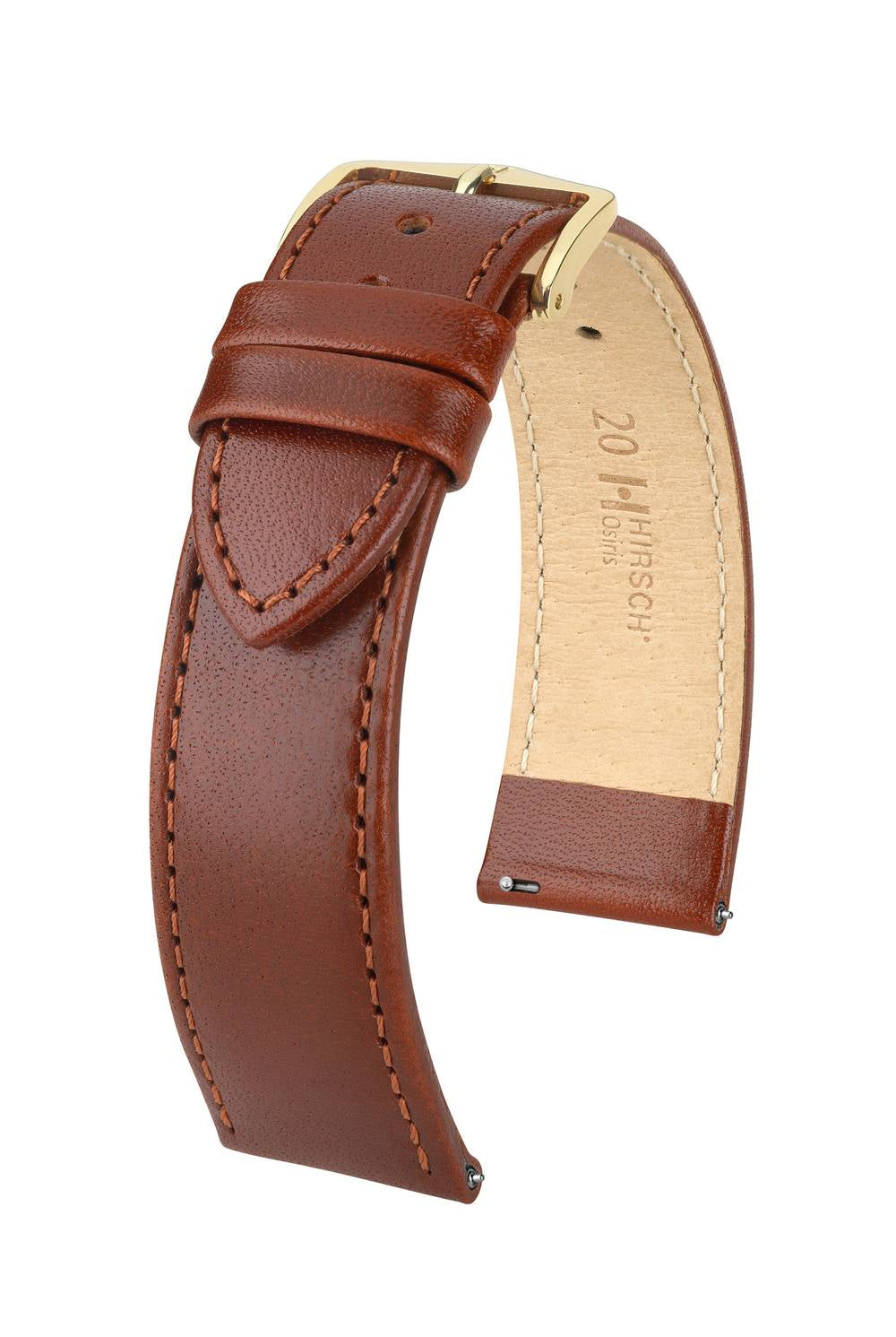 Hirsch Osiris L Mid Brown Shiny kellon ranneke 18,00mm