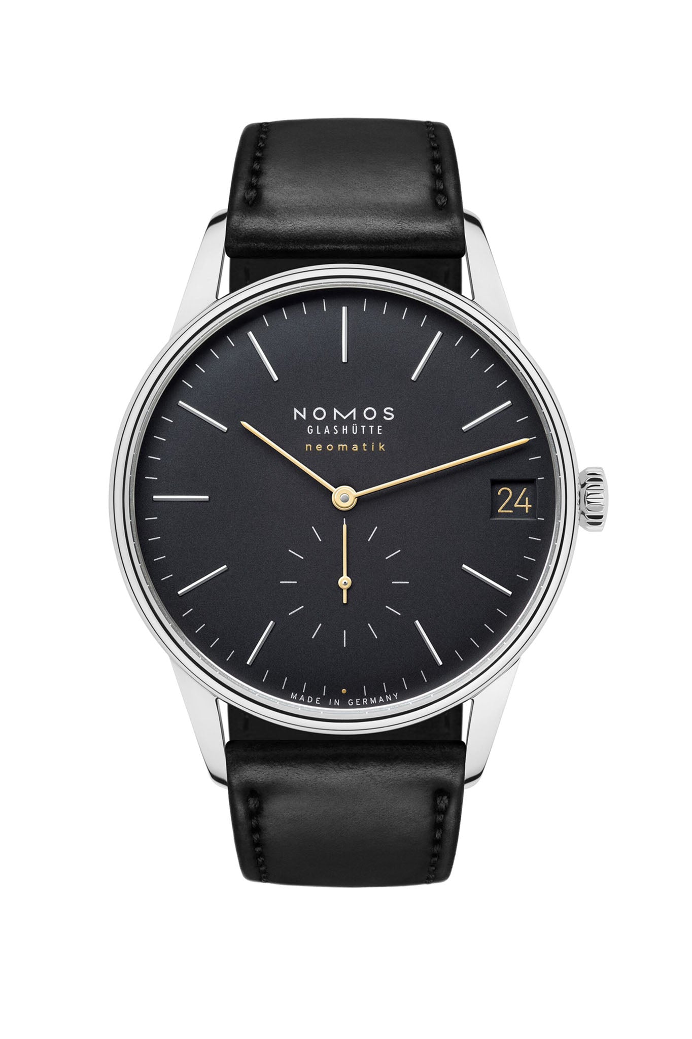 Nomos Glashütte Orion Neomatik 41 Date New Black rannekello