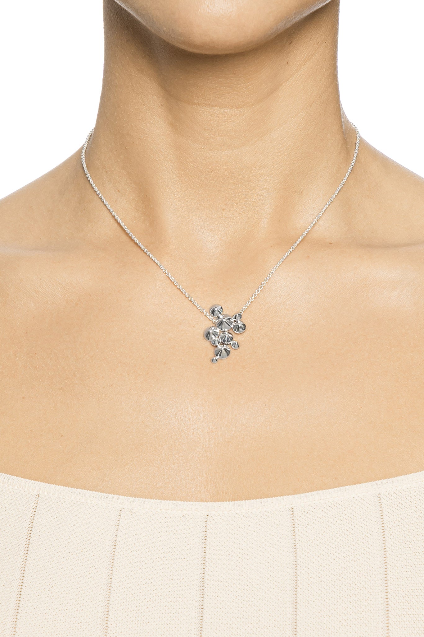 Efva Attling Crémant hopeinen kaulakoru Säädettävä:40/45cm