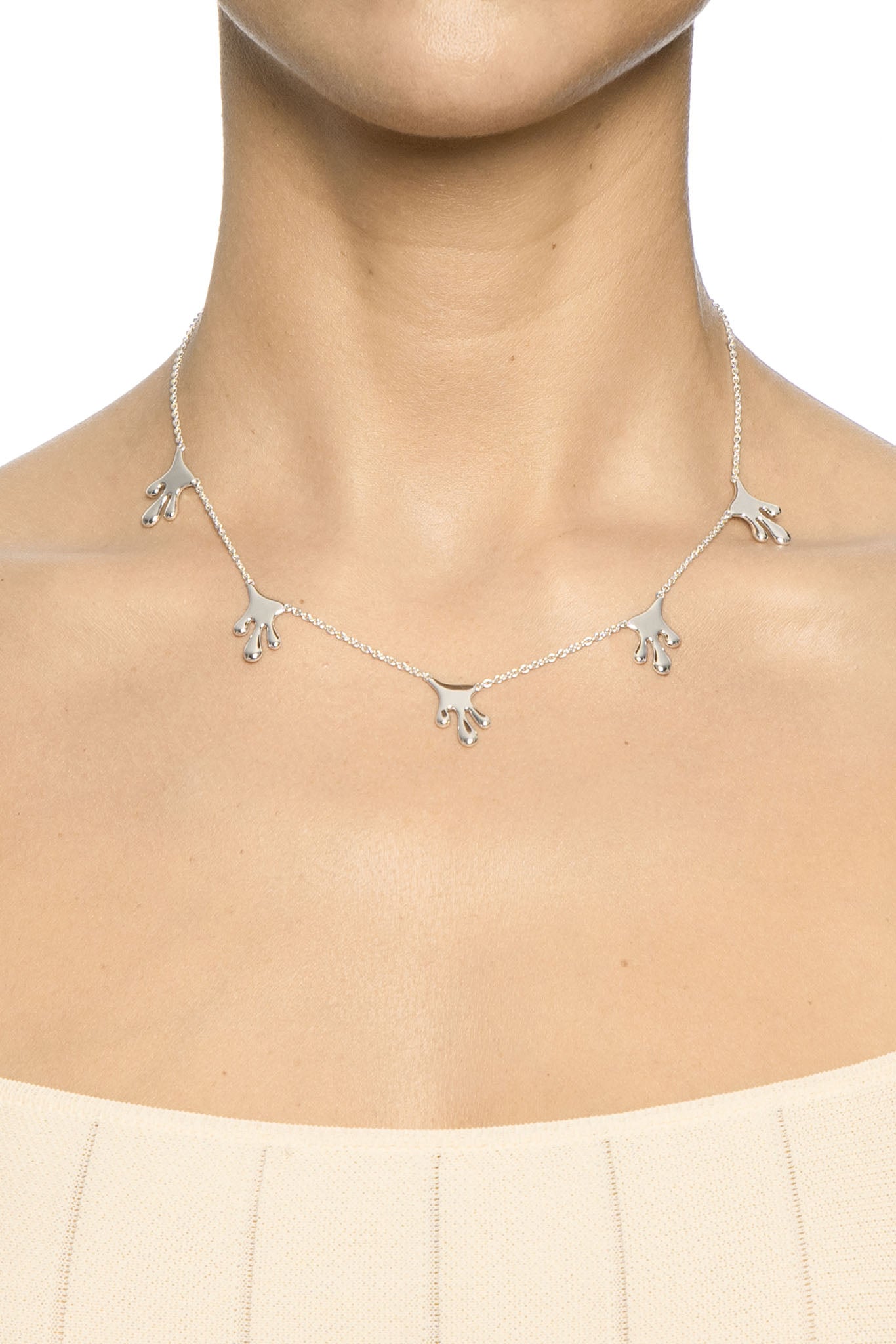 Efva Attling Honey Necklace hopeinen kaulakoru Säädettävä:40/45cm