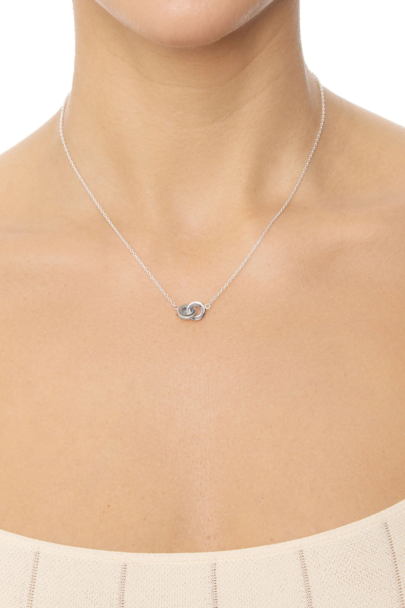 Efva Attling You & Me Necklace hopeinen kaulakoru