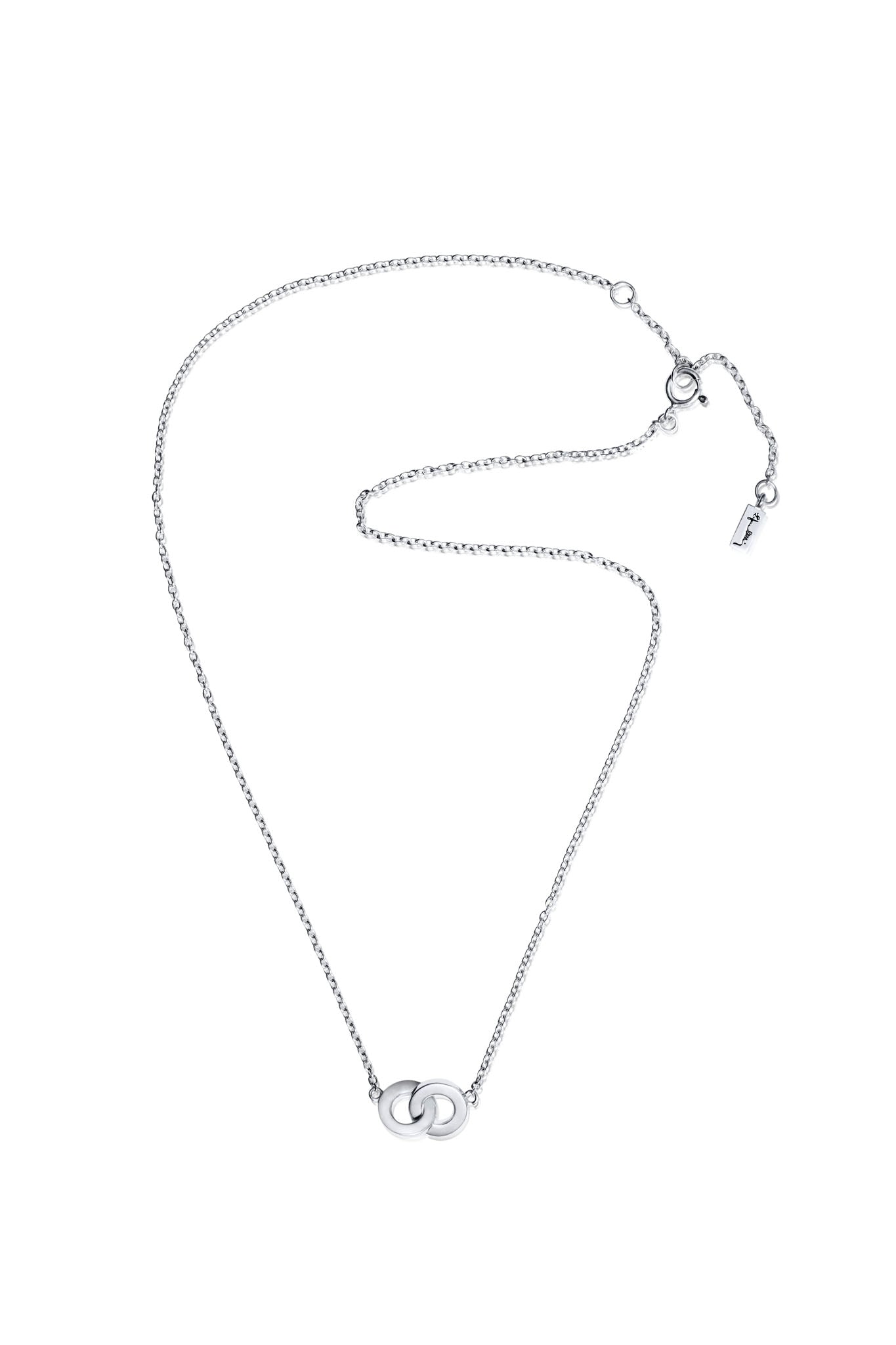 Efva Attling You & Me Necklace hopeinen kaulakoru