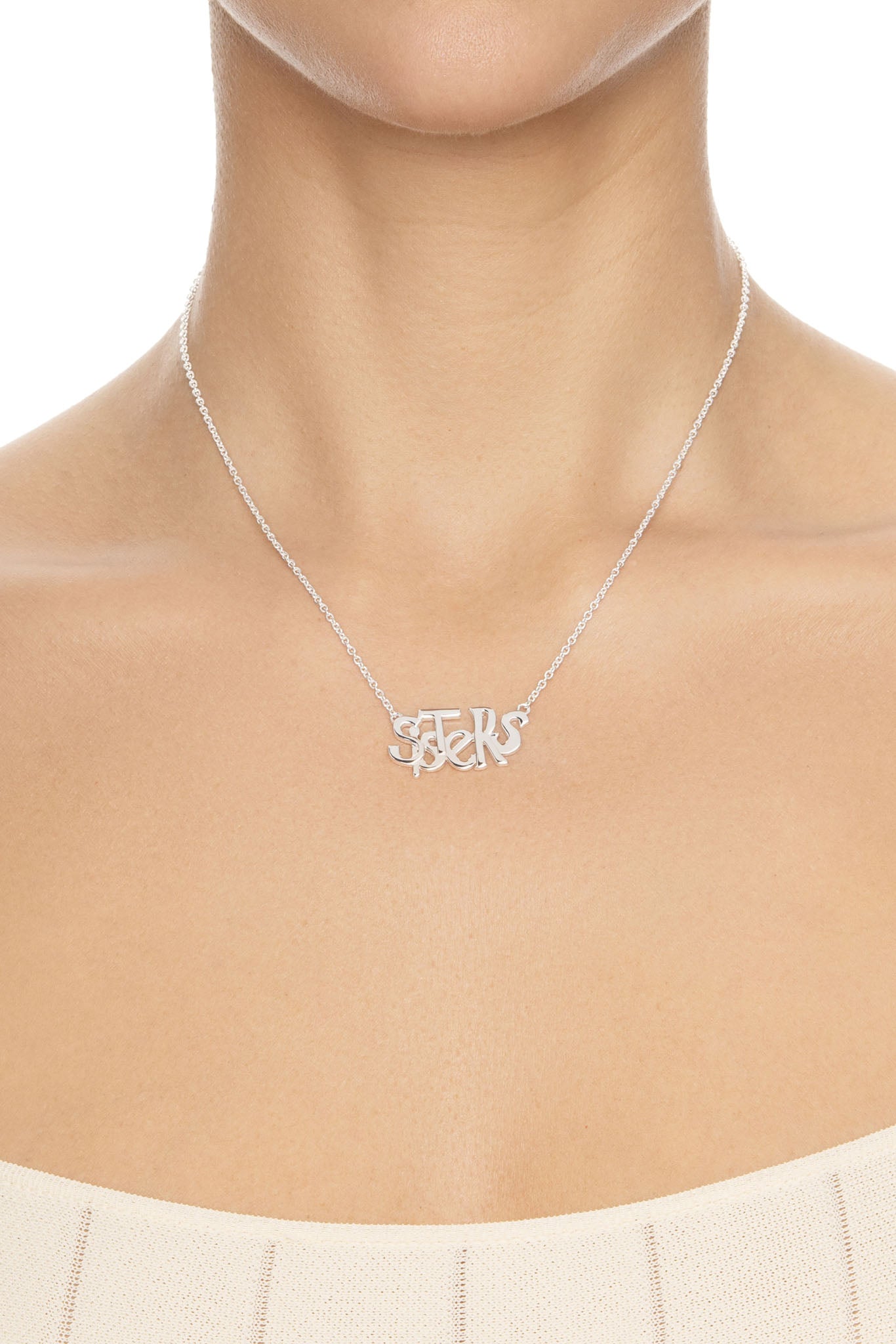 Efva Attling Sisters Necklace hopeinen kaulakoru