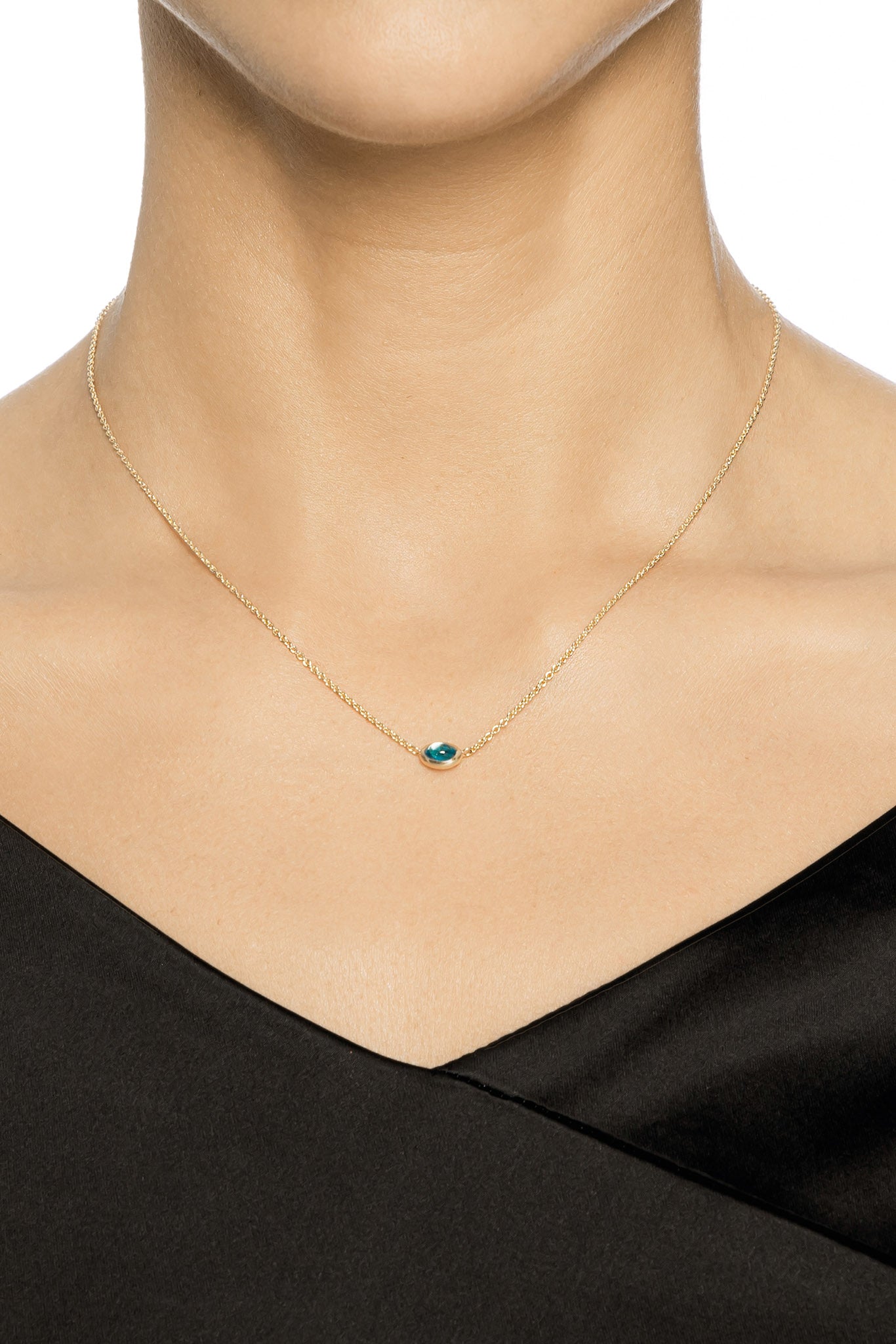 Efva Attling Love Bead kultainen kaulakoru topaasilla Säädettävä:42/45cm