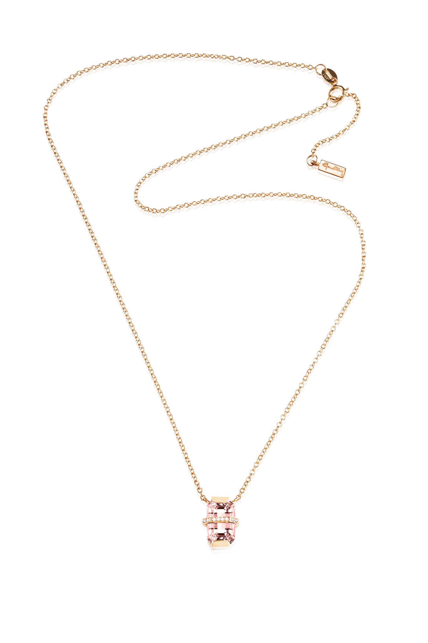 Efva Attling Little Bend Over kaulakoru Morganite Säädettävä:42/45cm
