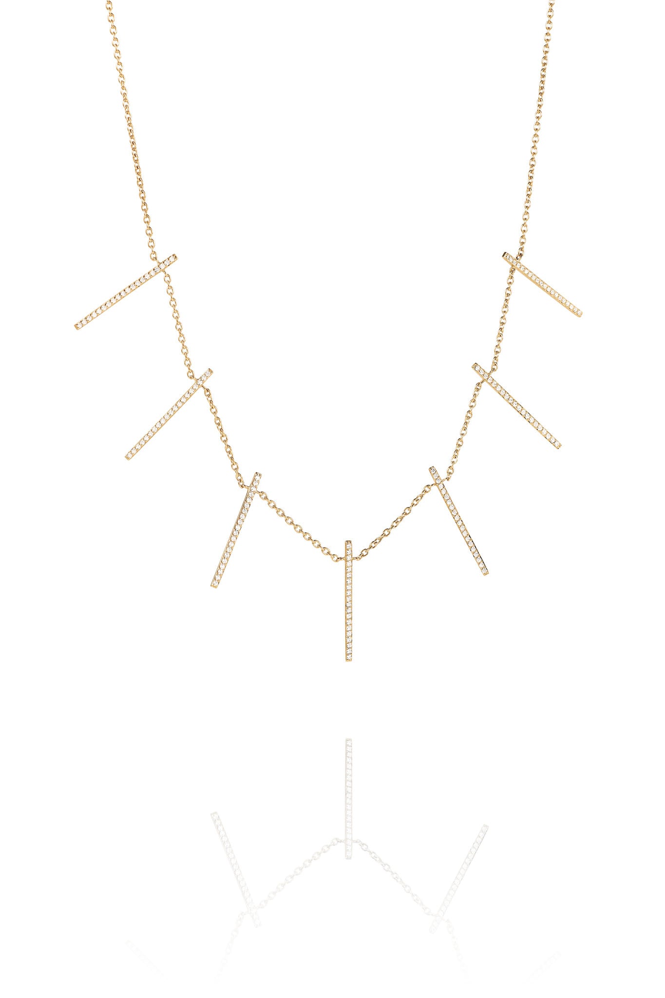 Efva Attling Starline & Stars Collier kultainen timanttikaulakoru Säädettävä:40/45cm