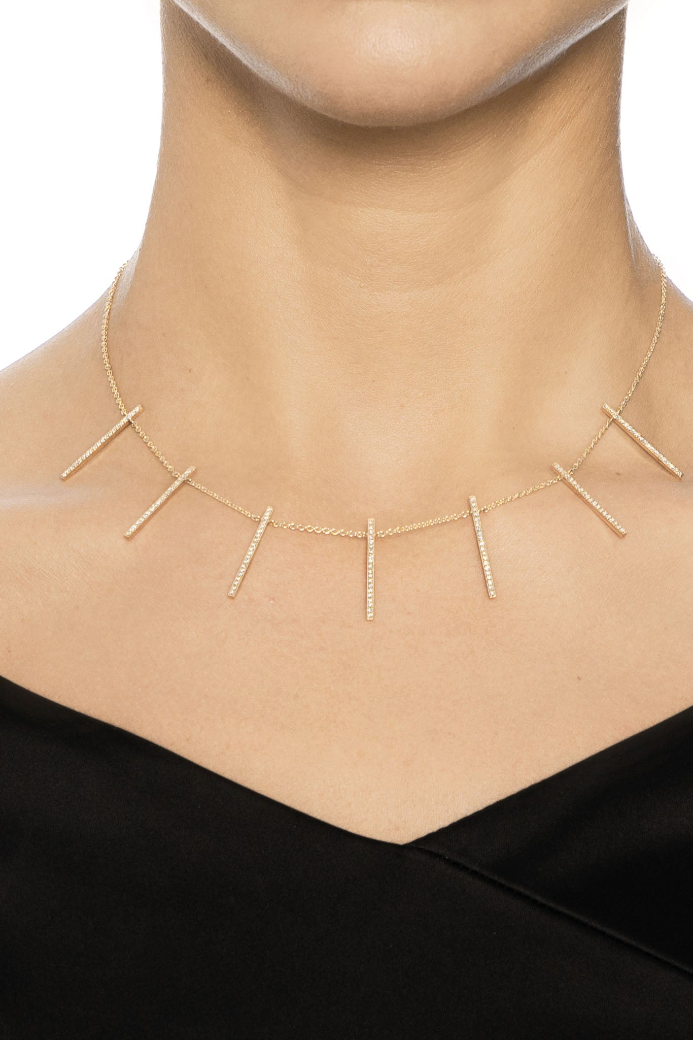 Efva Attling Starline & Stars Collier kultainen timanttikaulakoru Säädettävä:40/45cm
