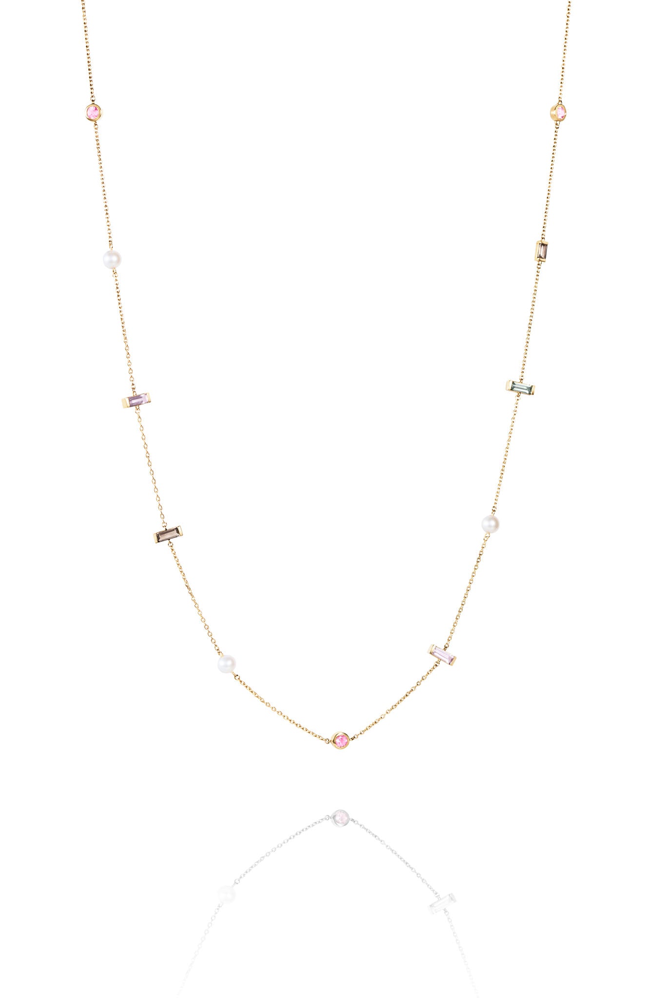 Efva Attling Dreams & Pearls Flow Necklace kultainen kaulakoru