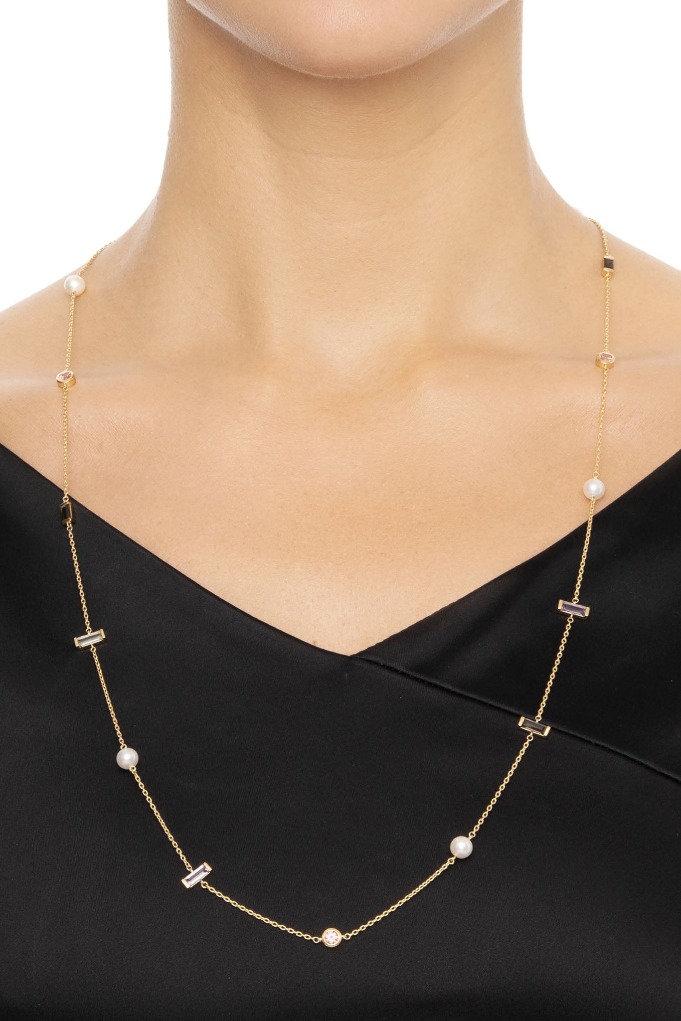 Efva Attling Dreams & Pearls Flow Necklace kultainen kaulakoru