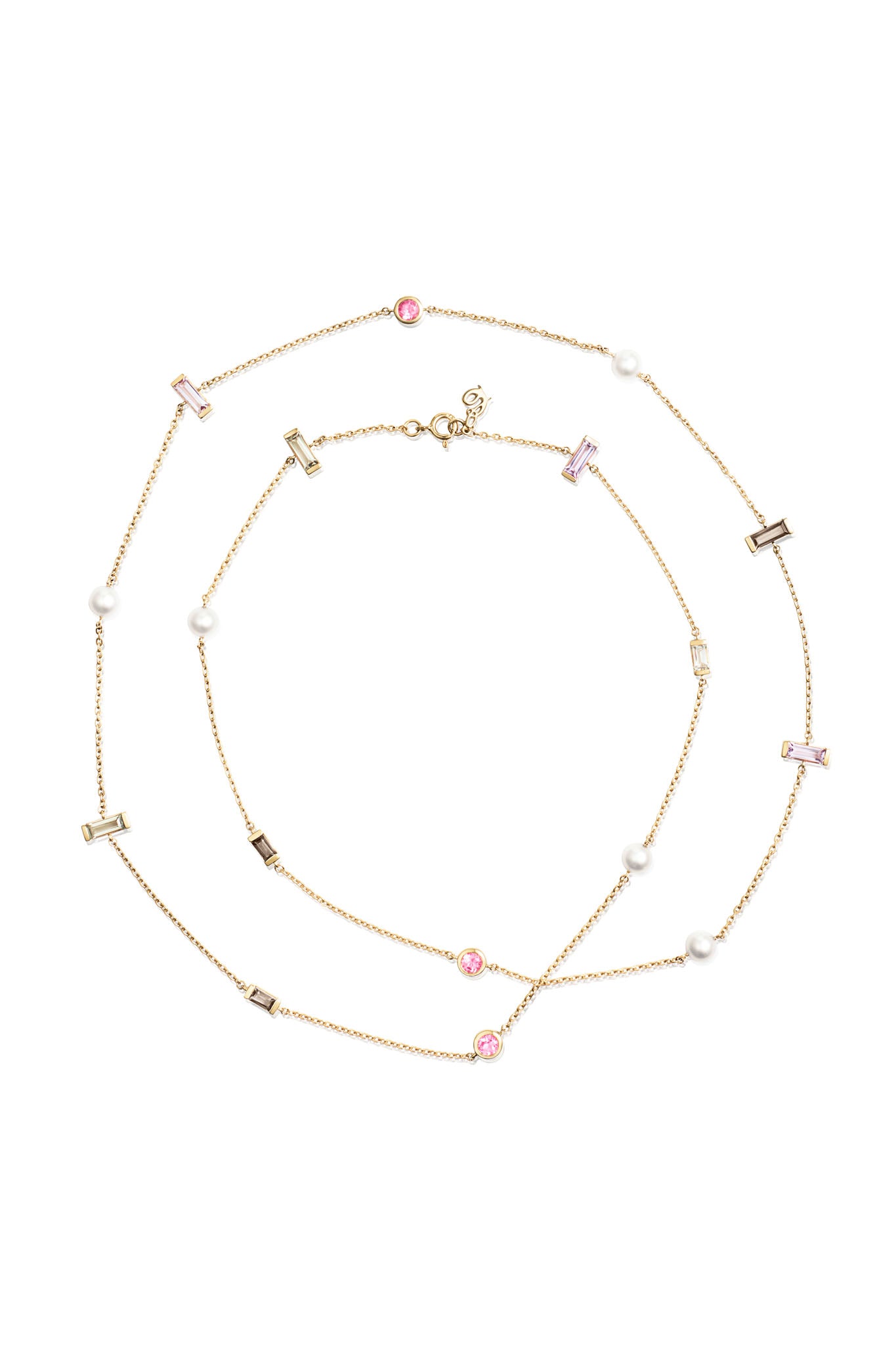 Efva Attling Dreams & Pearls Flow Necklace kultainen kaulakoru