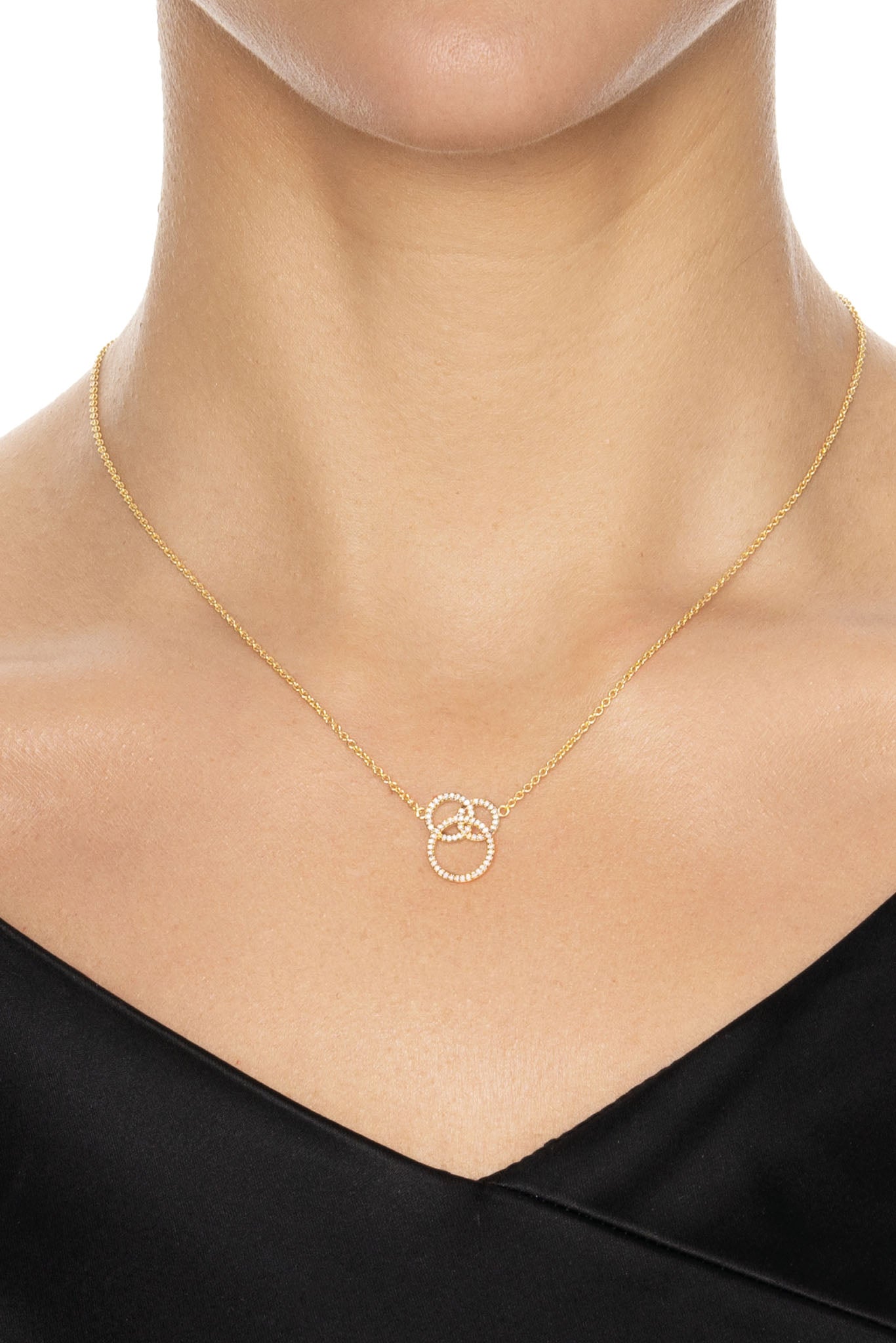 Efva Attling Bubbles & Stars Necklace kultainen timanttikaulakoru