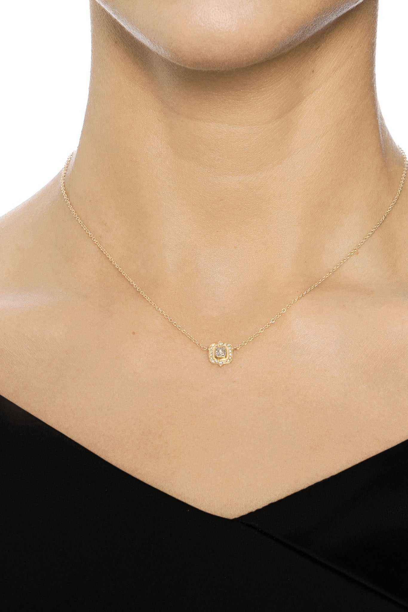Efva Attling The Mrs Necklace 0.30ct valkokultainen timanttikaulakoru Säädettävä:40/45cm