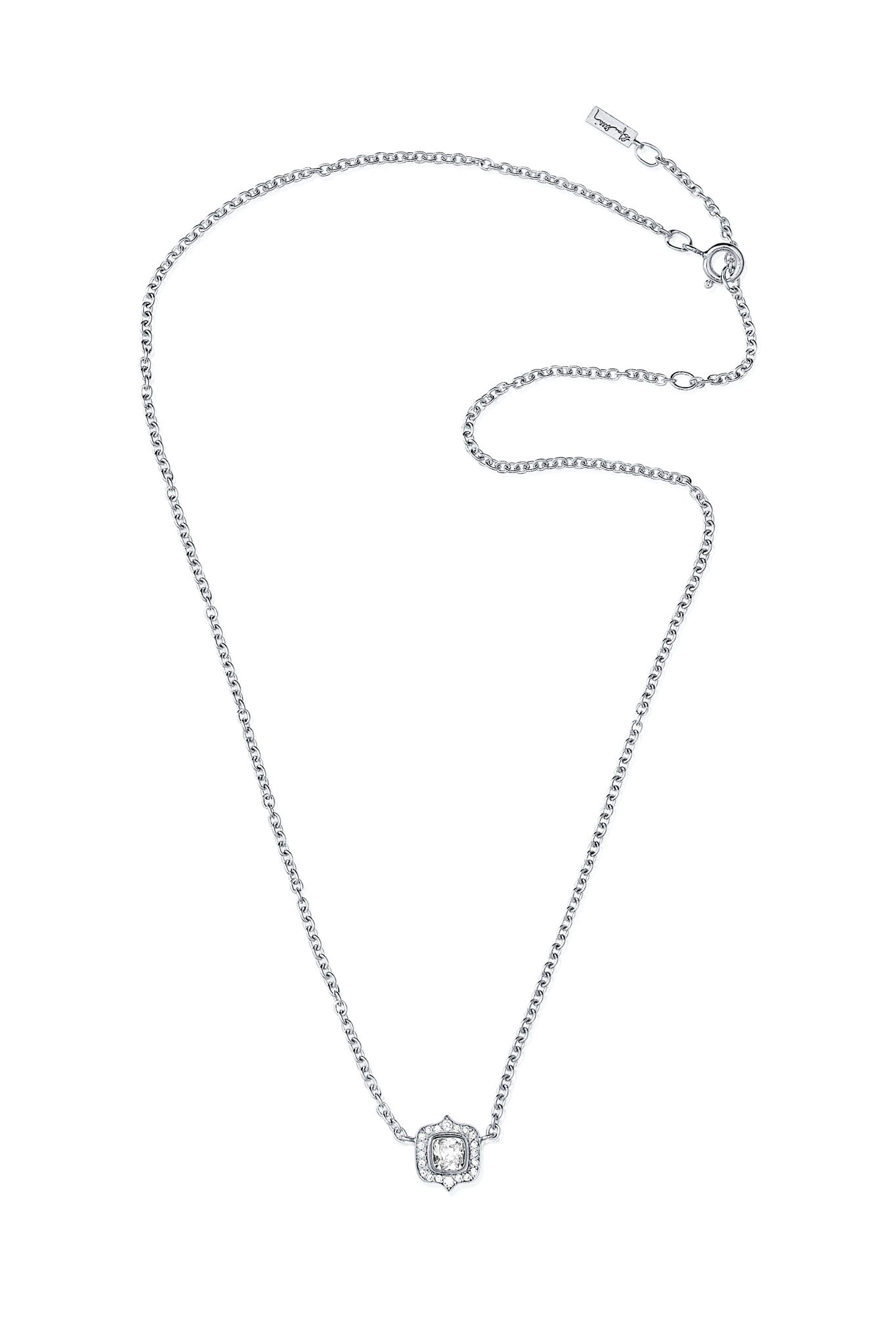 Efva Attling The Mrs Necklace 0.30ct valkokultainen timanttikaulakoru Säädettävä:40/45cm