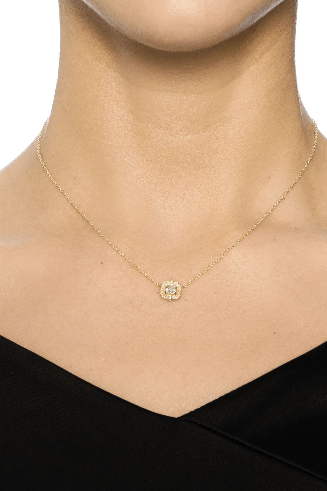 Efva Attling The Mrs Necklace 0.50ct valkokultainen timanttikaulakoru Säädettävä:40/45cm