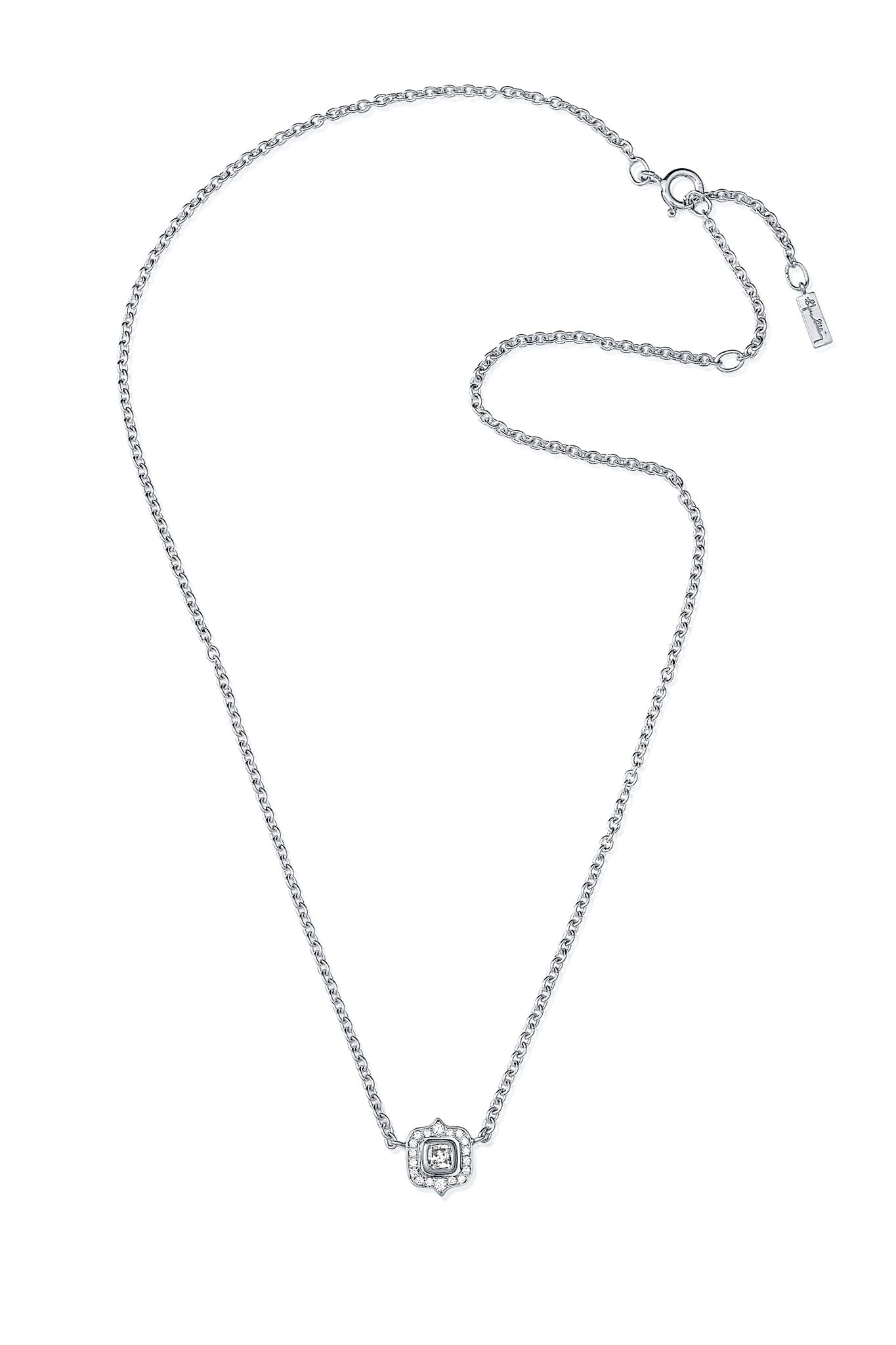Efva Attling The Mrs Necklace 0.50ct valkokultainen timanttikaulakoru Säädettävä:40/45cm