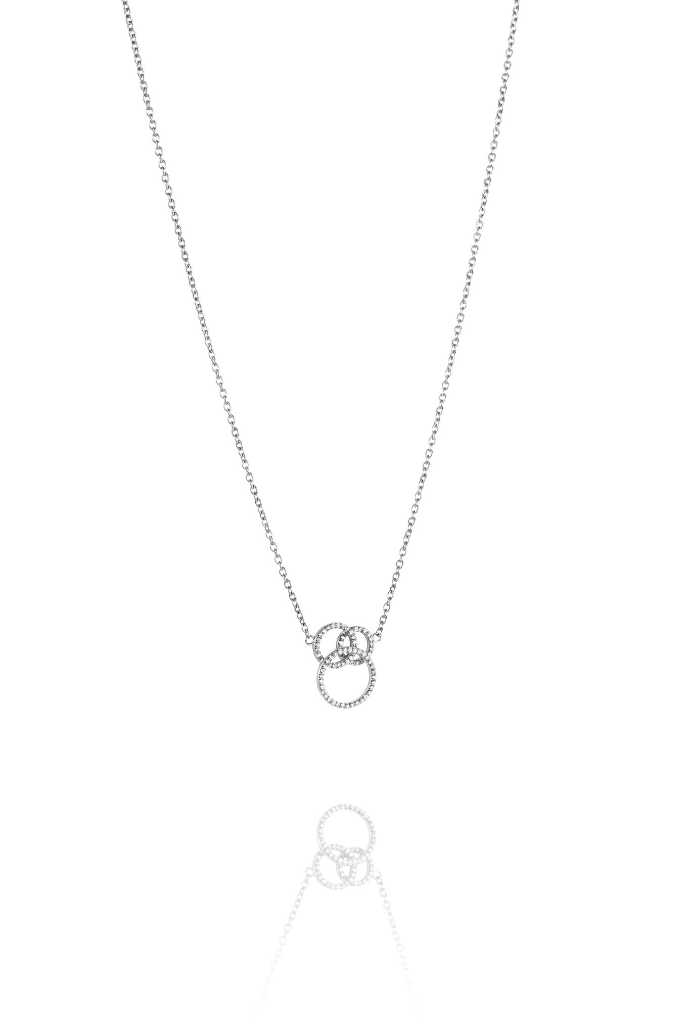 Efva Attling Bubbles & Stars Necklace valkokultainen timanttikaulakoru