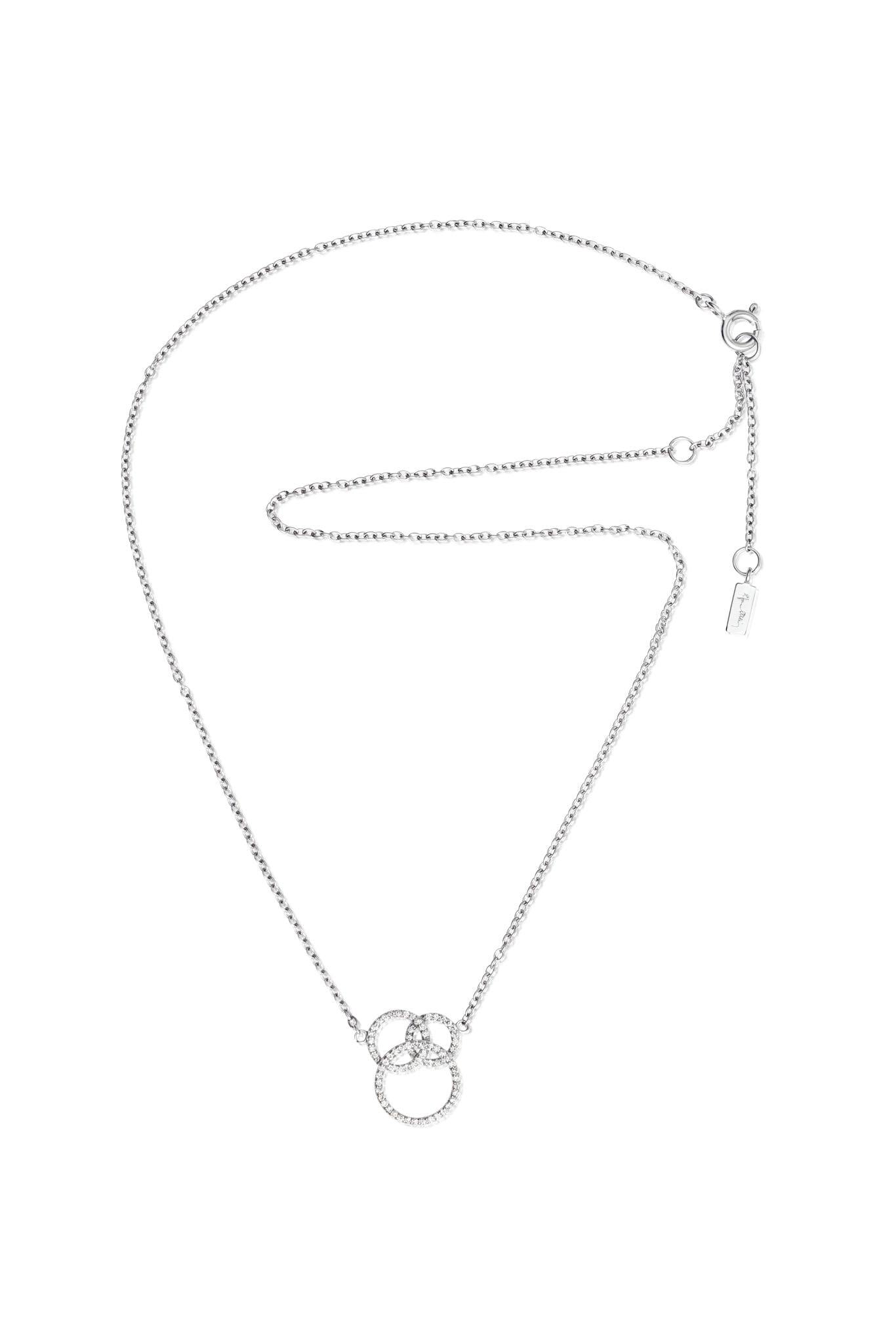 Efva Attling Bubbles & Stars Necklace valkokultainen timanttikaulakoru