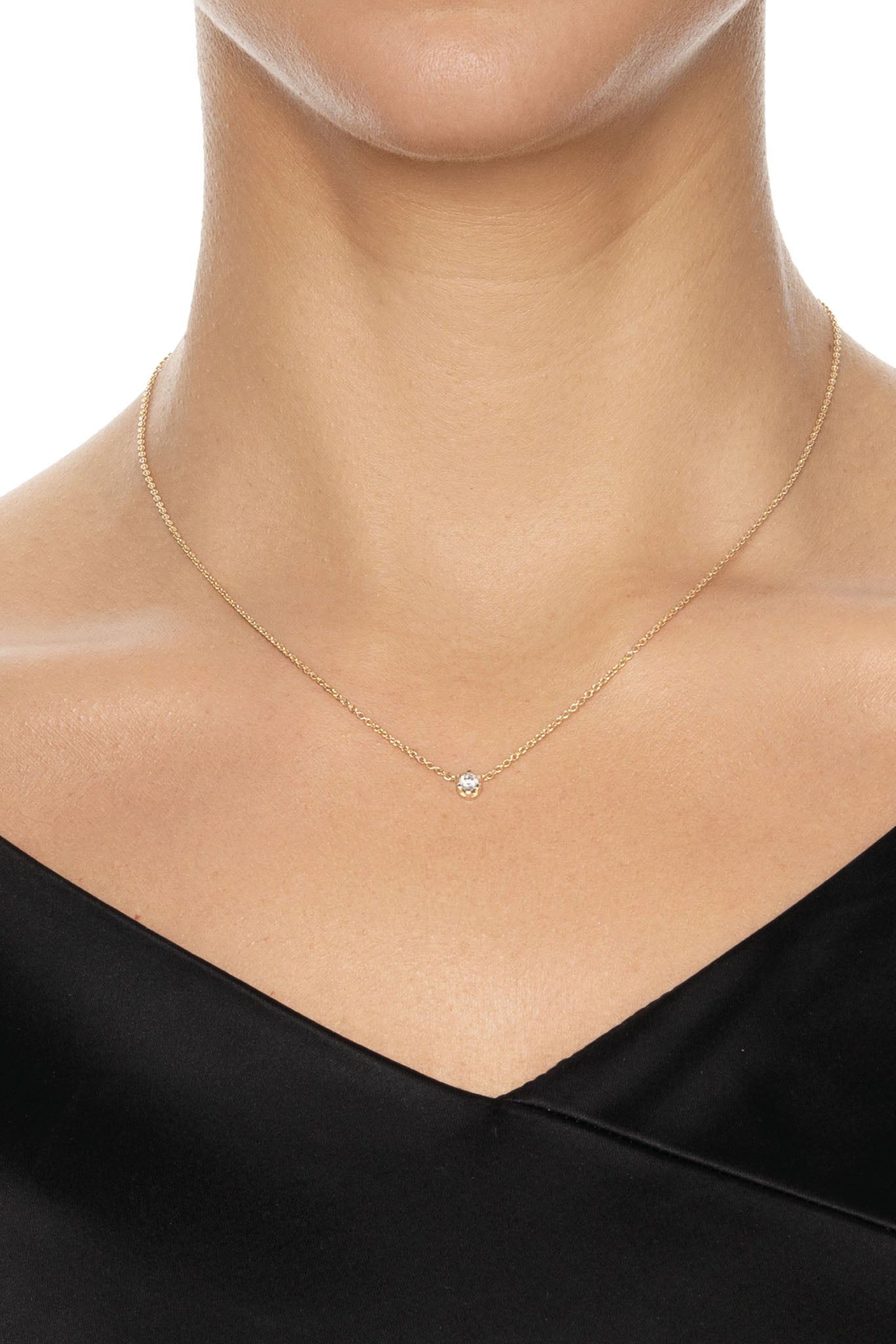 Efva Attling Crown & Stars Necklace 0.19ct valkokultainen timanttikaulakoru