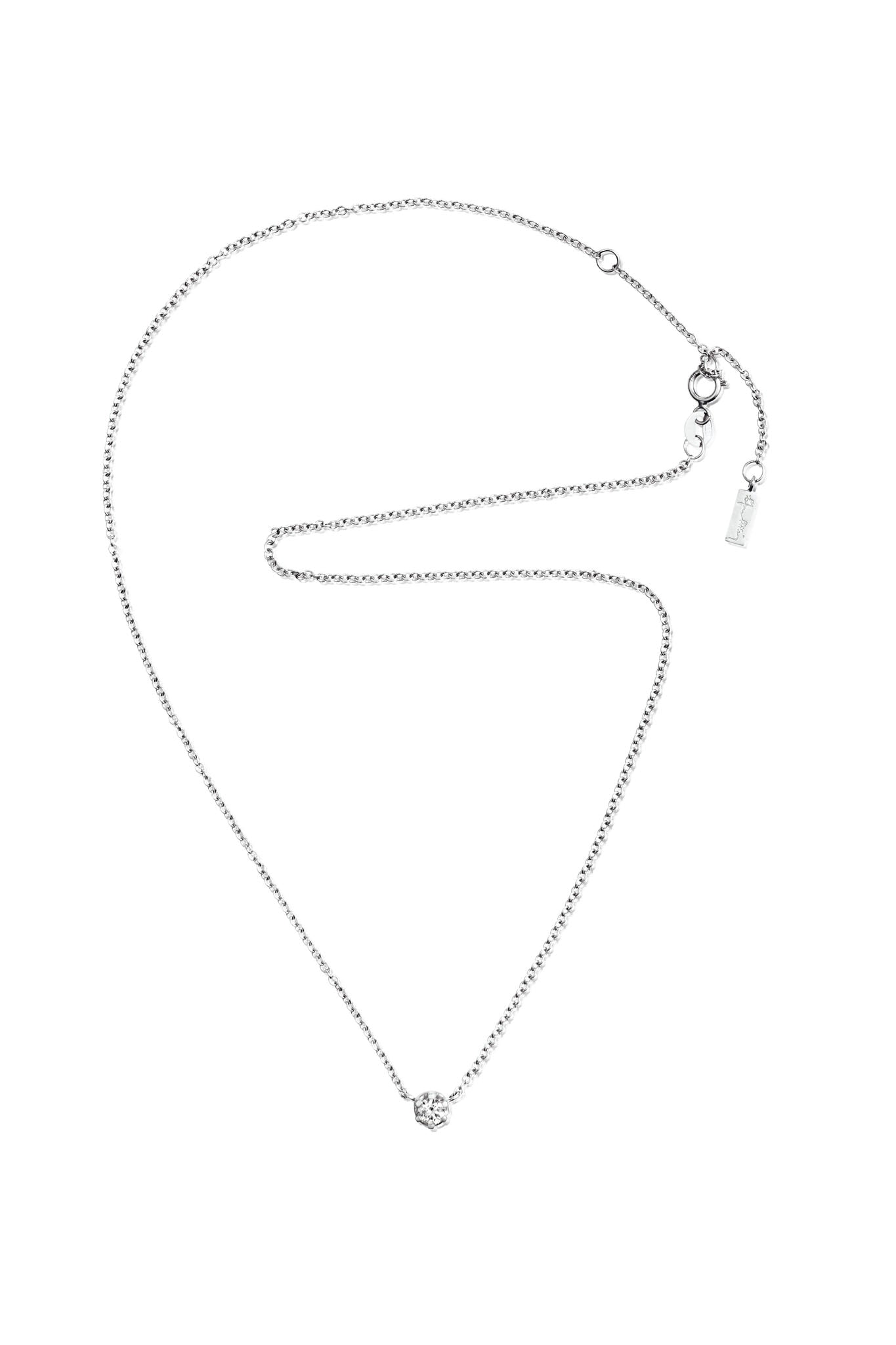 Efva Attling Crown & Stars Necklace 0.19ct valkokultainen timanttikaulakoru