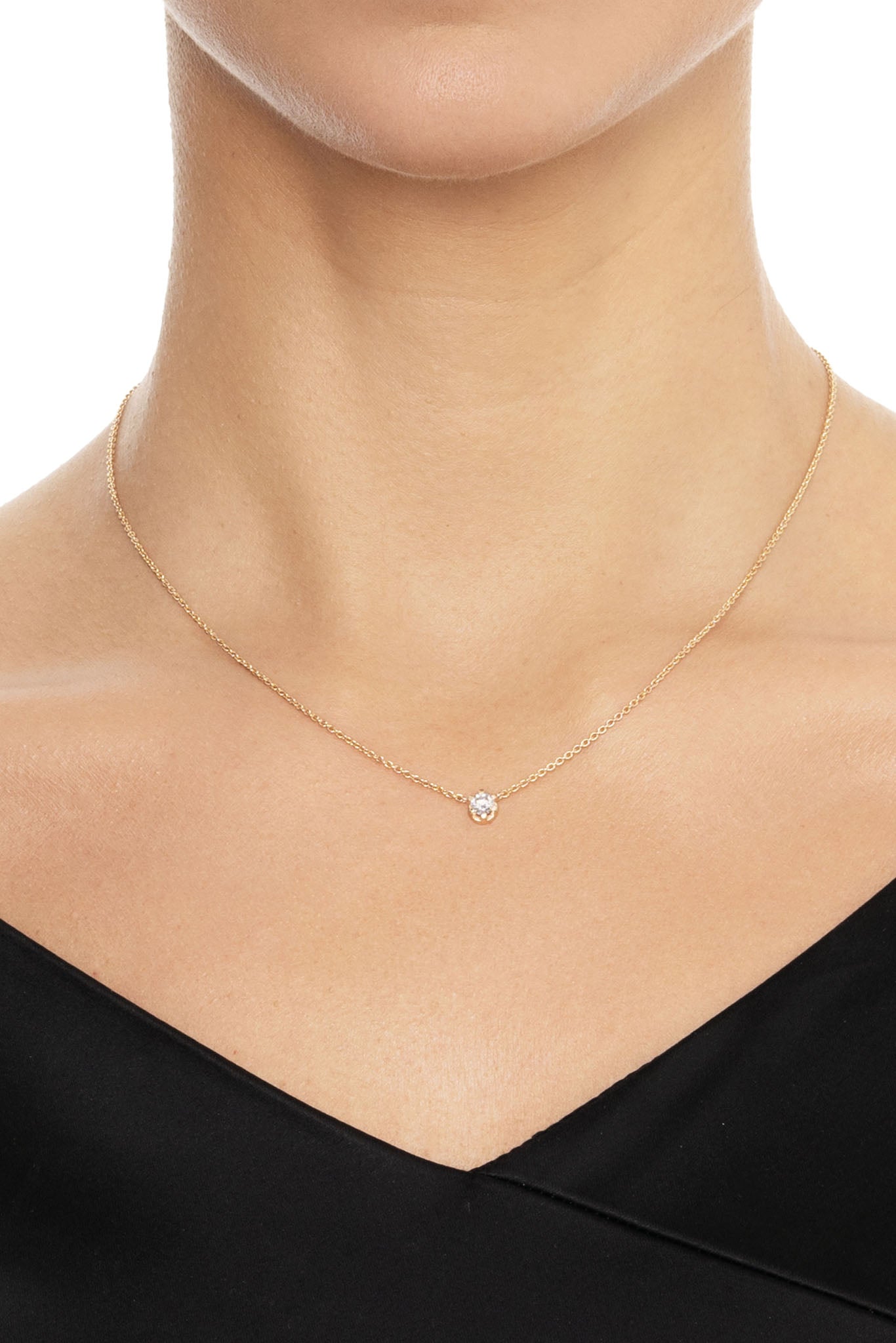 Efva Attling Crown & Stars Necklace 0.30ct valkokultainen timanttikaulakoru