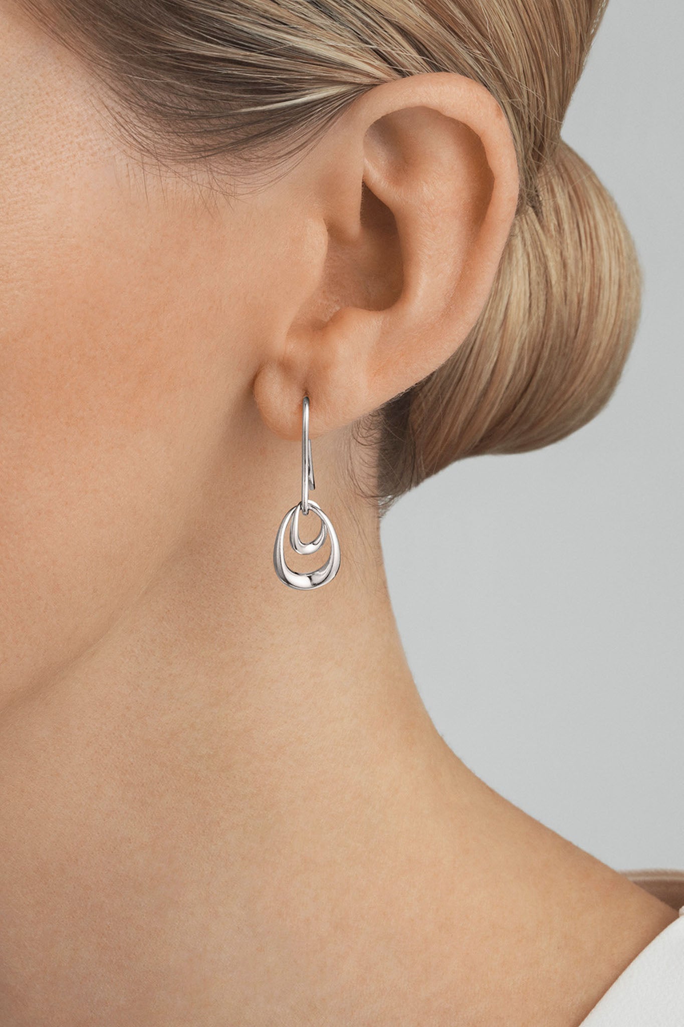 Georg Jensen Offspring hopeiset korvakorut Default Title