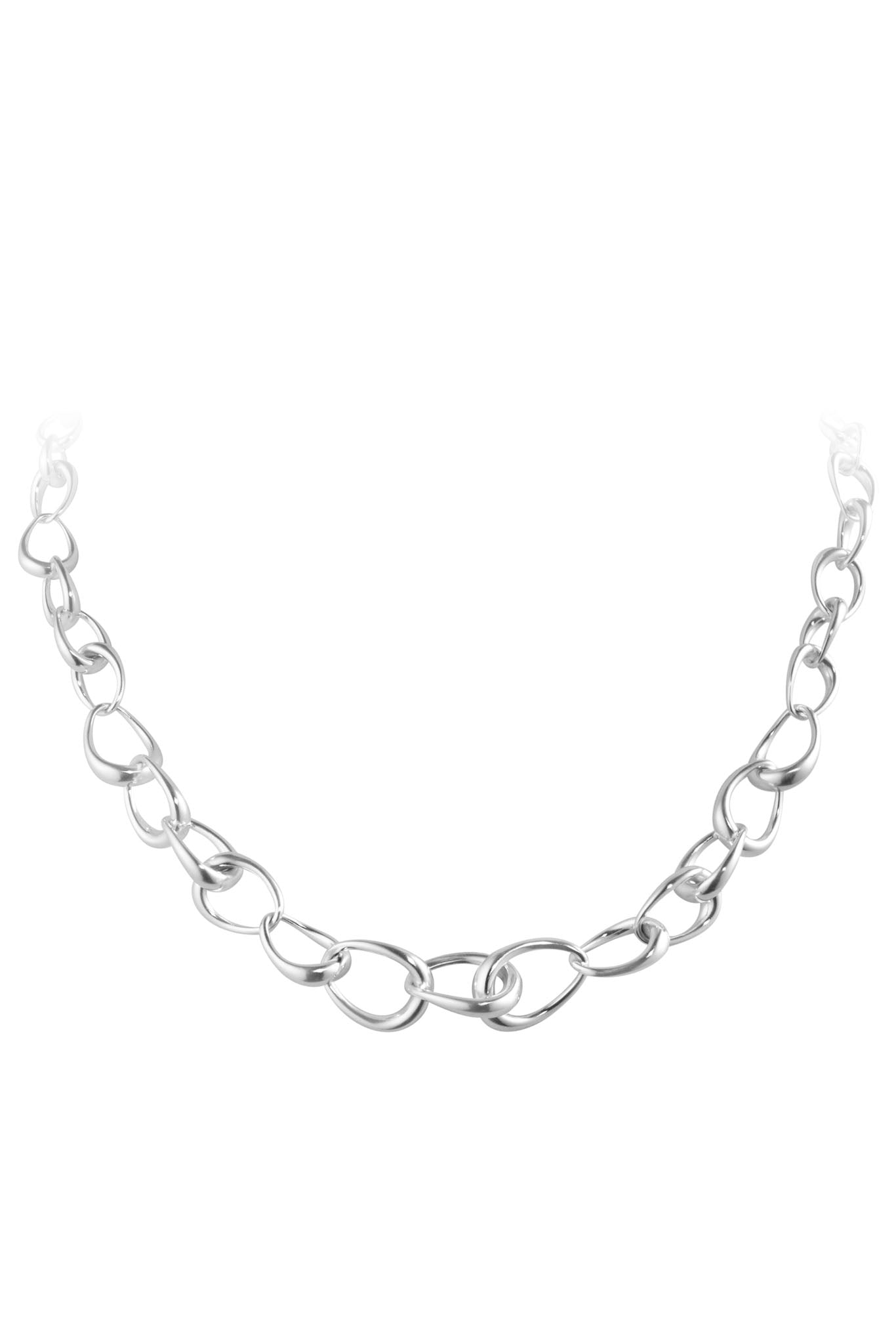 Georg Jensen Offspring hopeinen kaulakoru 45cm