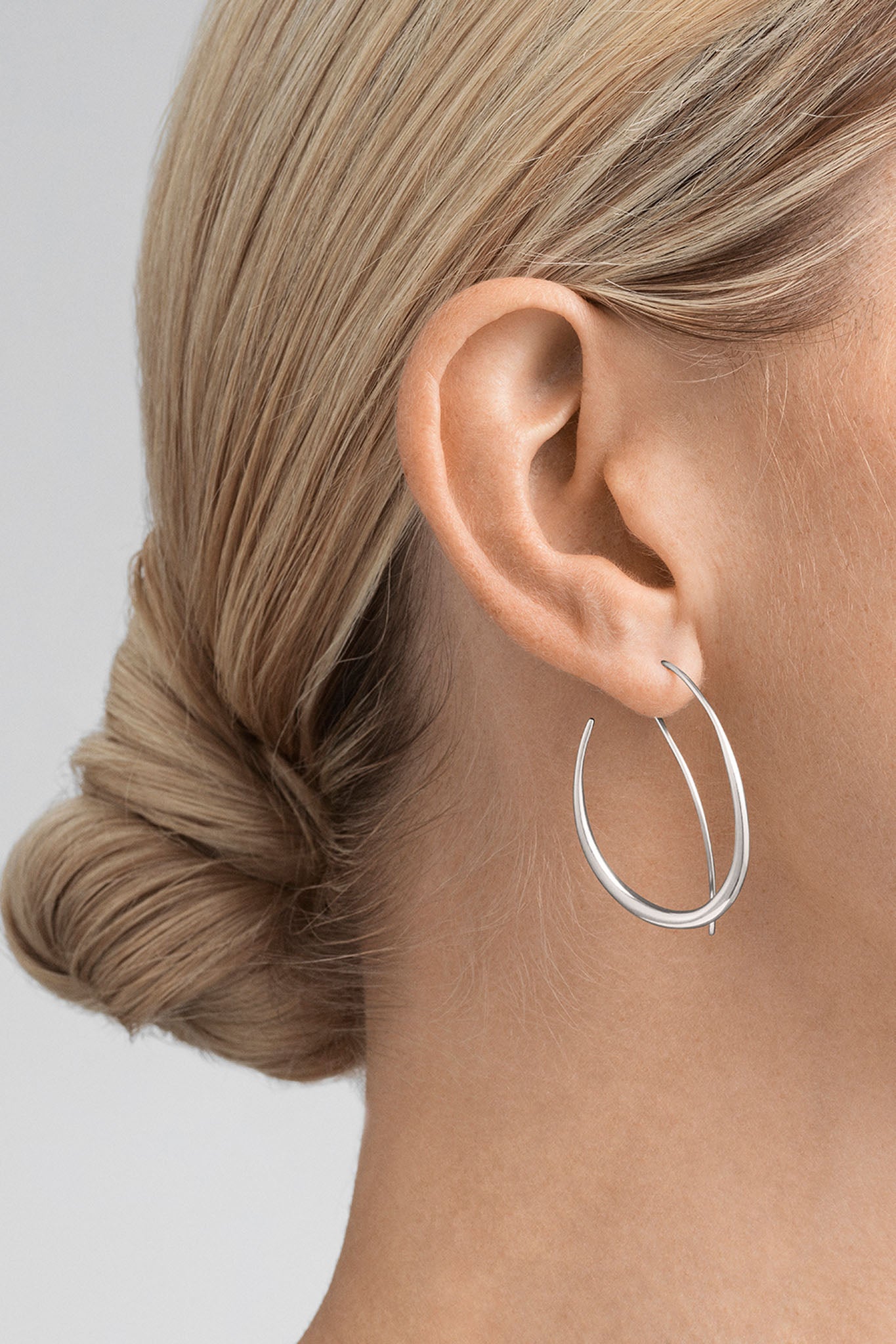 Georg Jensen Offspring double hopeiset korvakorut Default Title