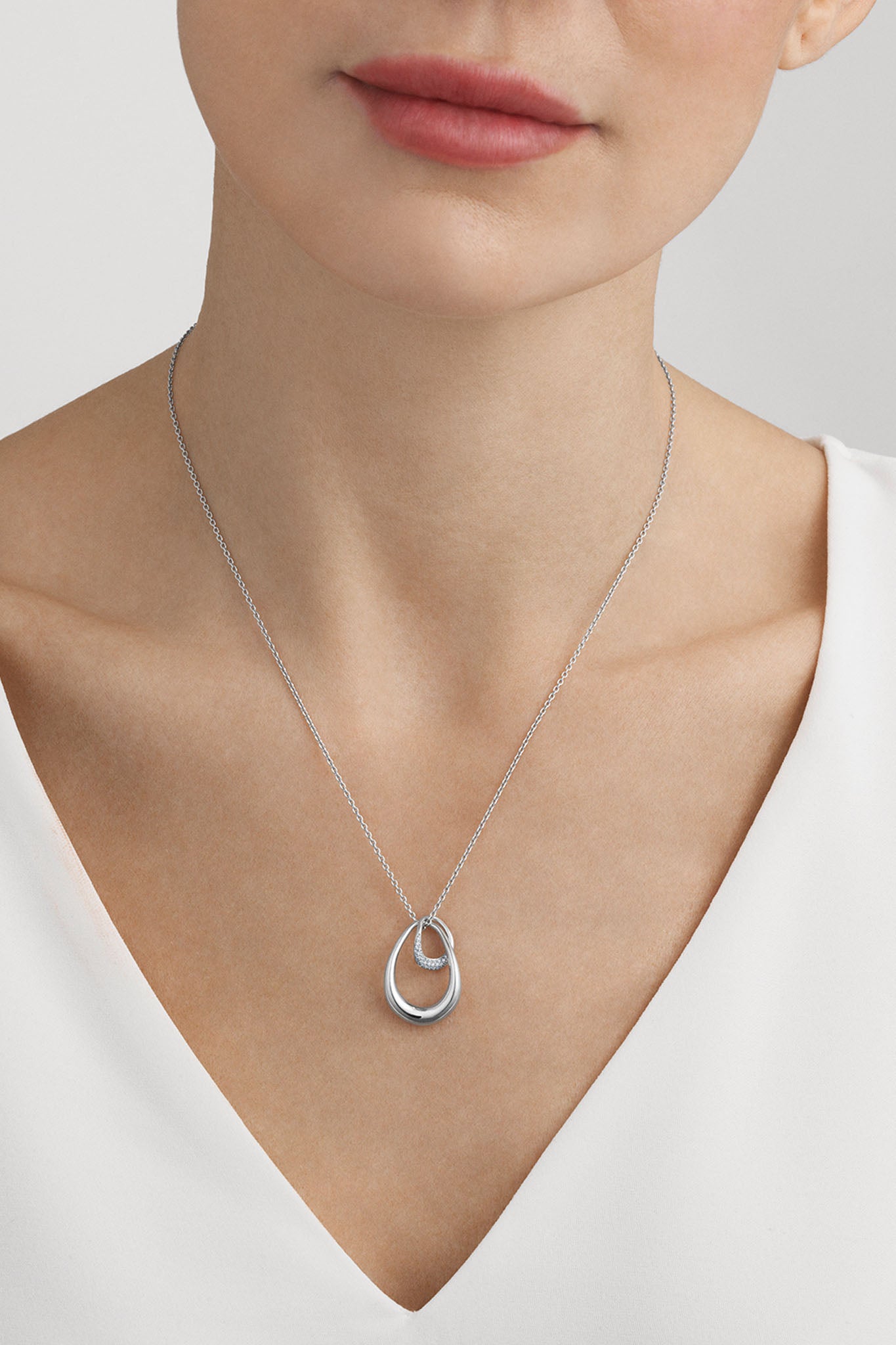 Georg Jensen Offspring hopea timanttikaulakoru Default Title