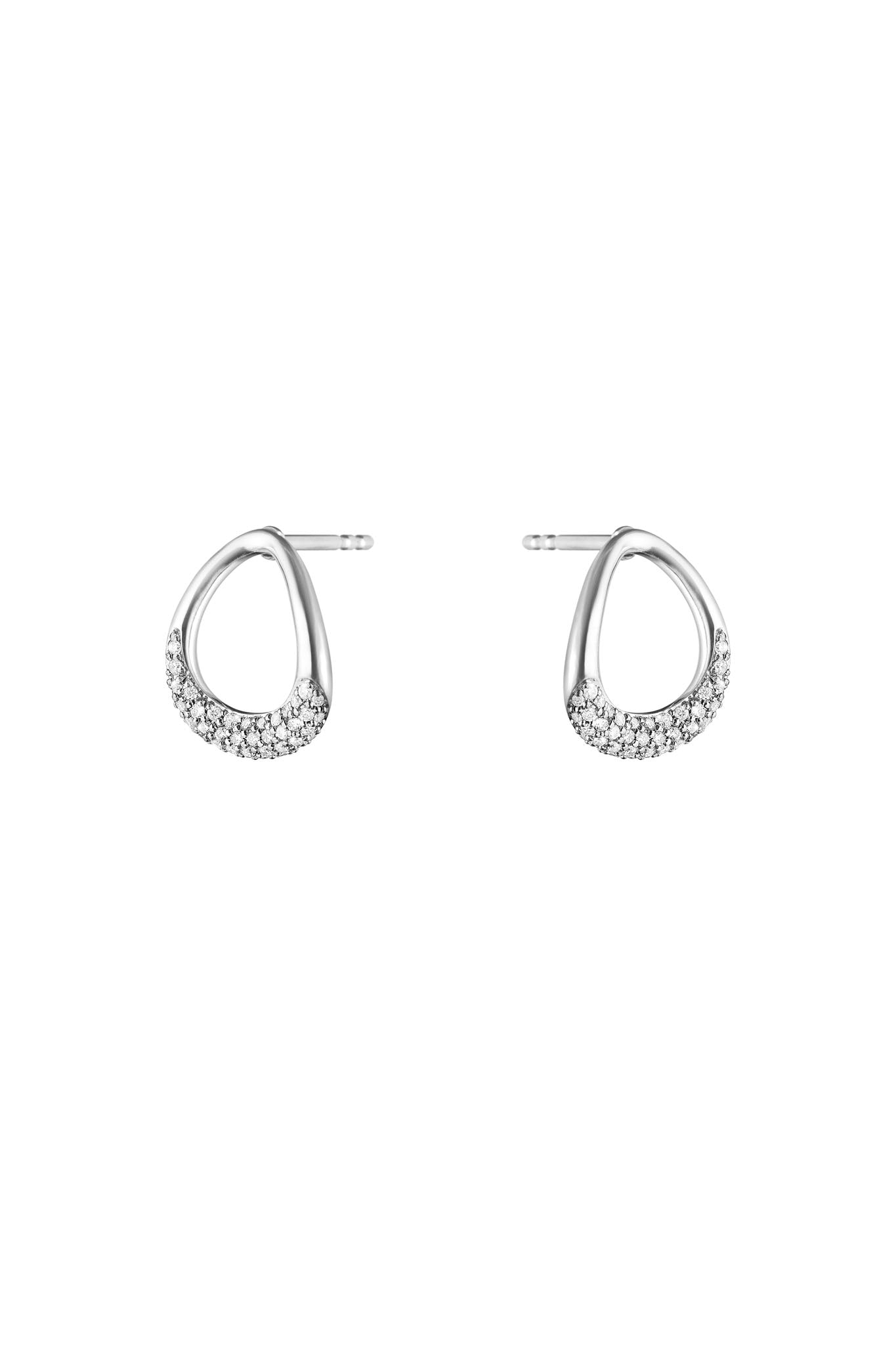 Georg Jensen Offspring hopeiset timanttikorvakorut Default Title