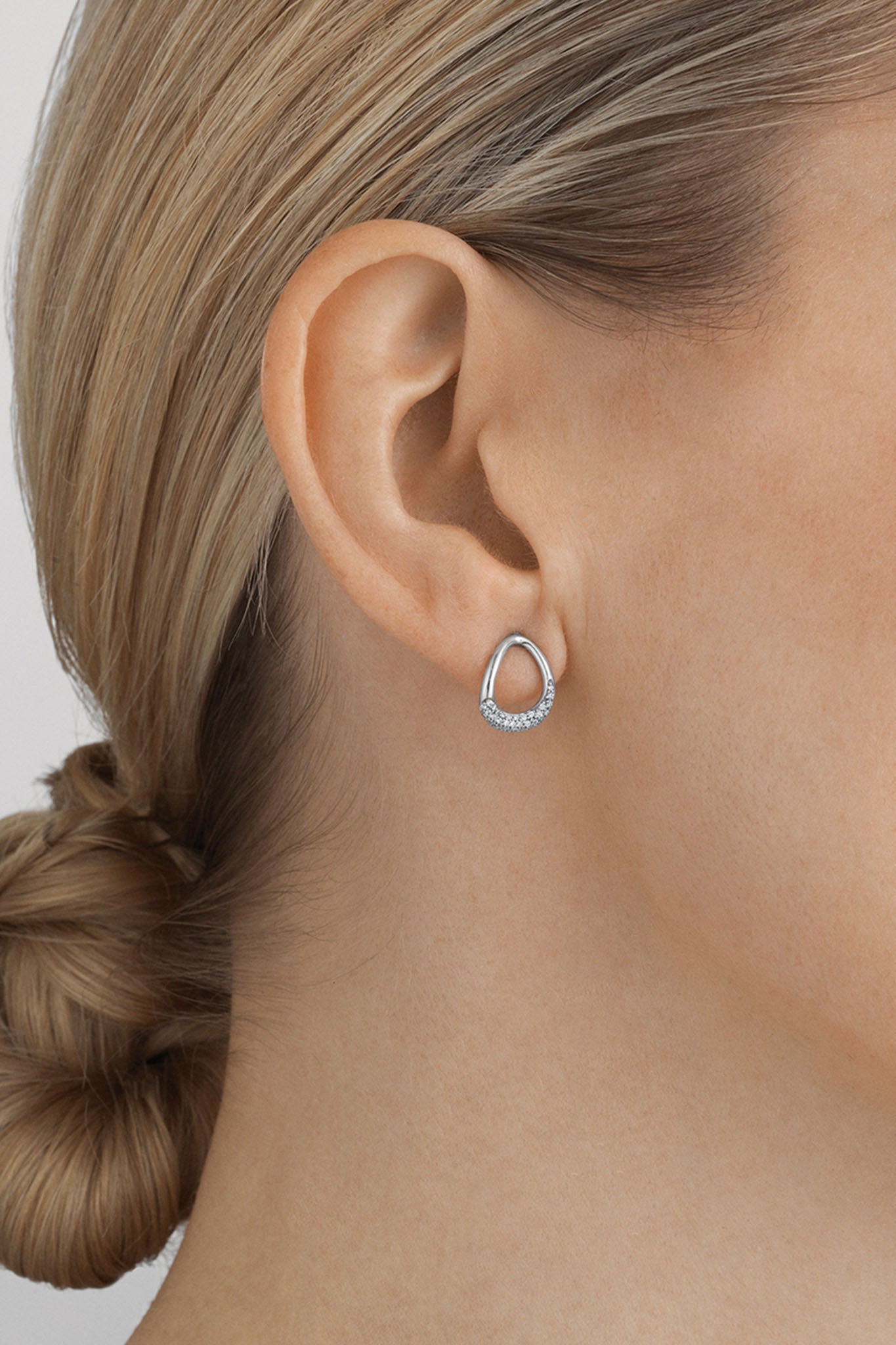 Georg Jensen Offspring hopeiset timanttikorvakorut Default Title