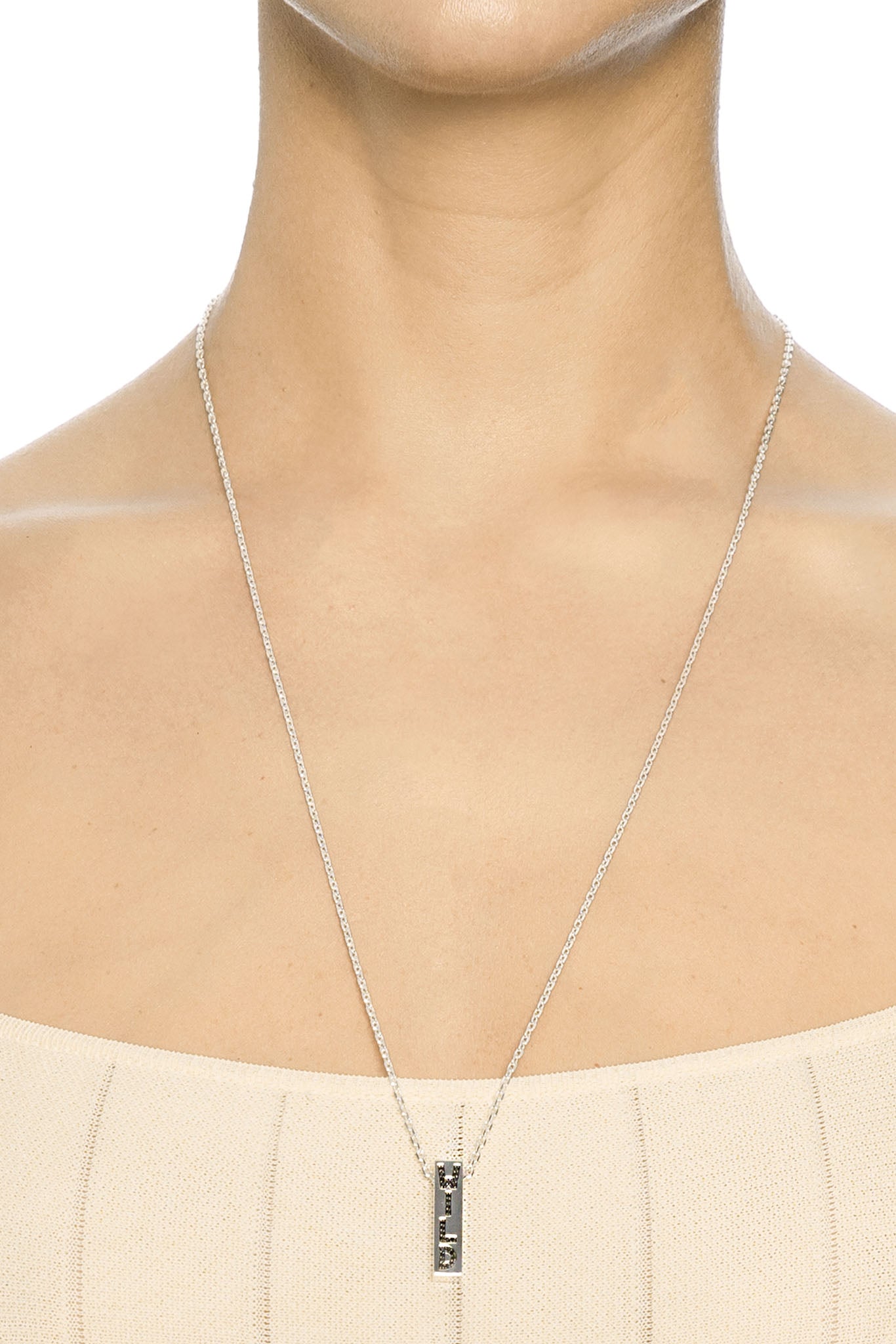 Efva Attling Wild At Heart Pendant hopeinen kaulakoru 70cm