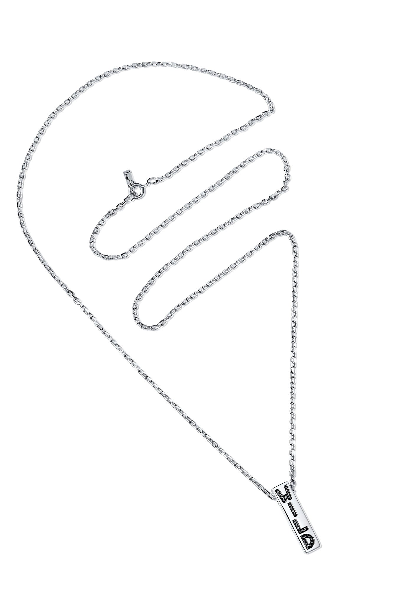 Efva Attling Wild At Heart Pendant hopeinen kaulakoru 70cm