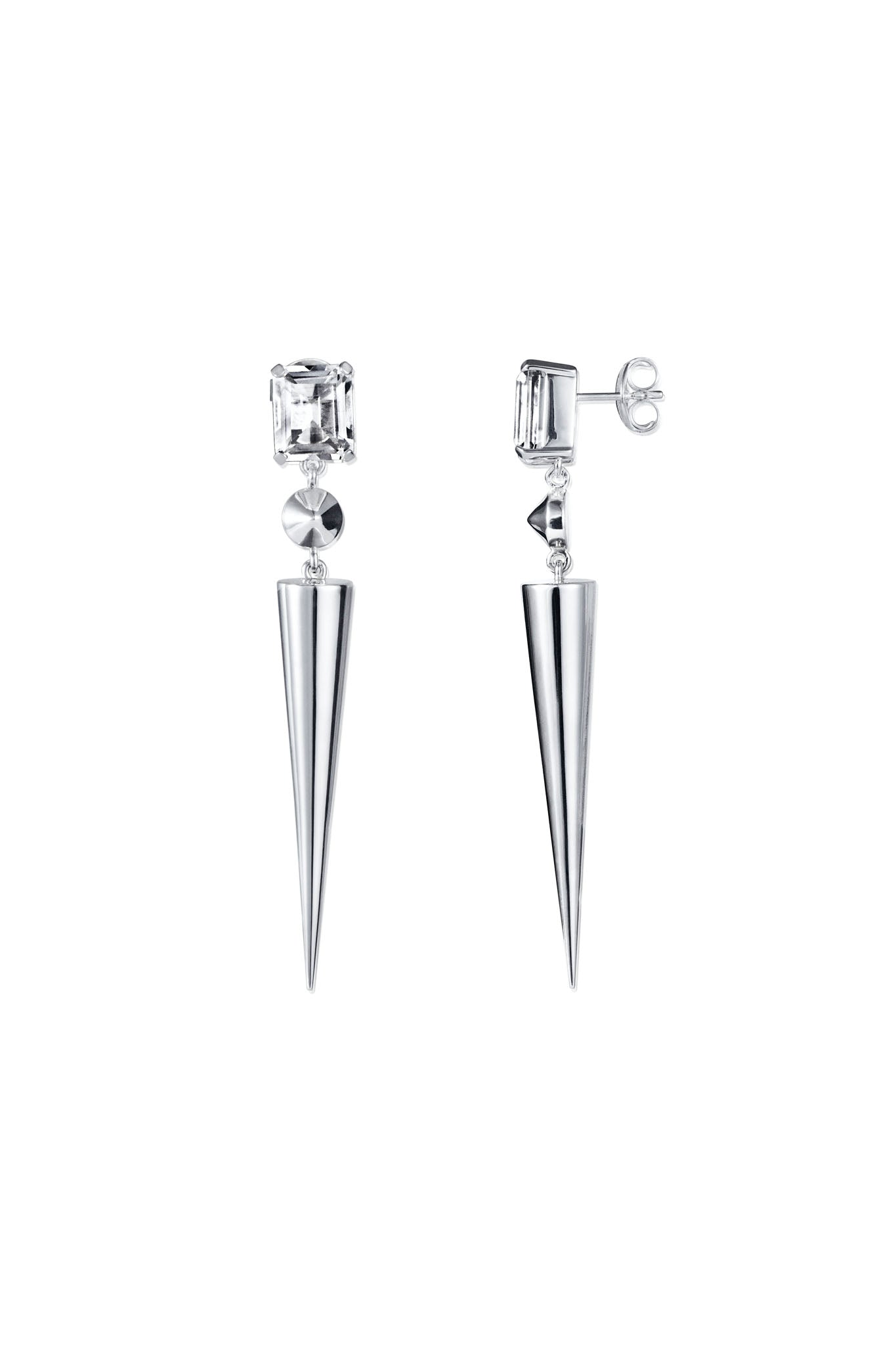 Efva Attling Super Spike Earrings hopeiset korvakorut Default Title