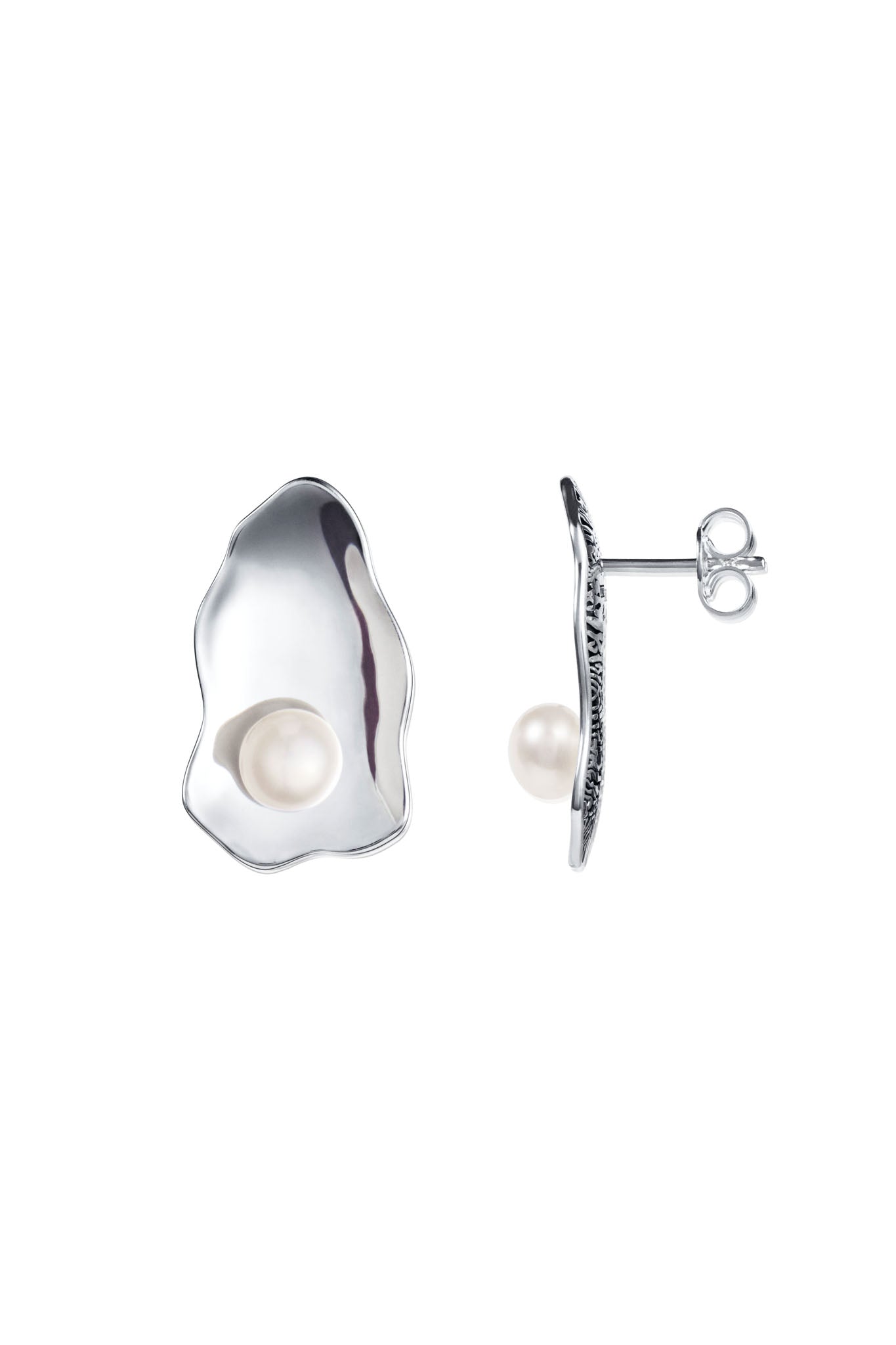 Efva Attling Oyster Ear hopeiset korvakorut