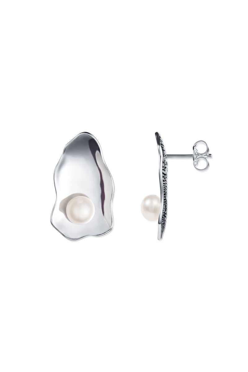 Efva Attling Oyster Ear hopeiset korvakorut 12-100-02135 tuotekuva