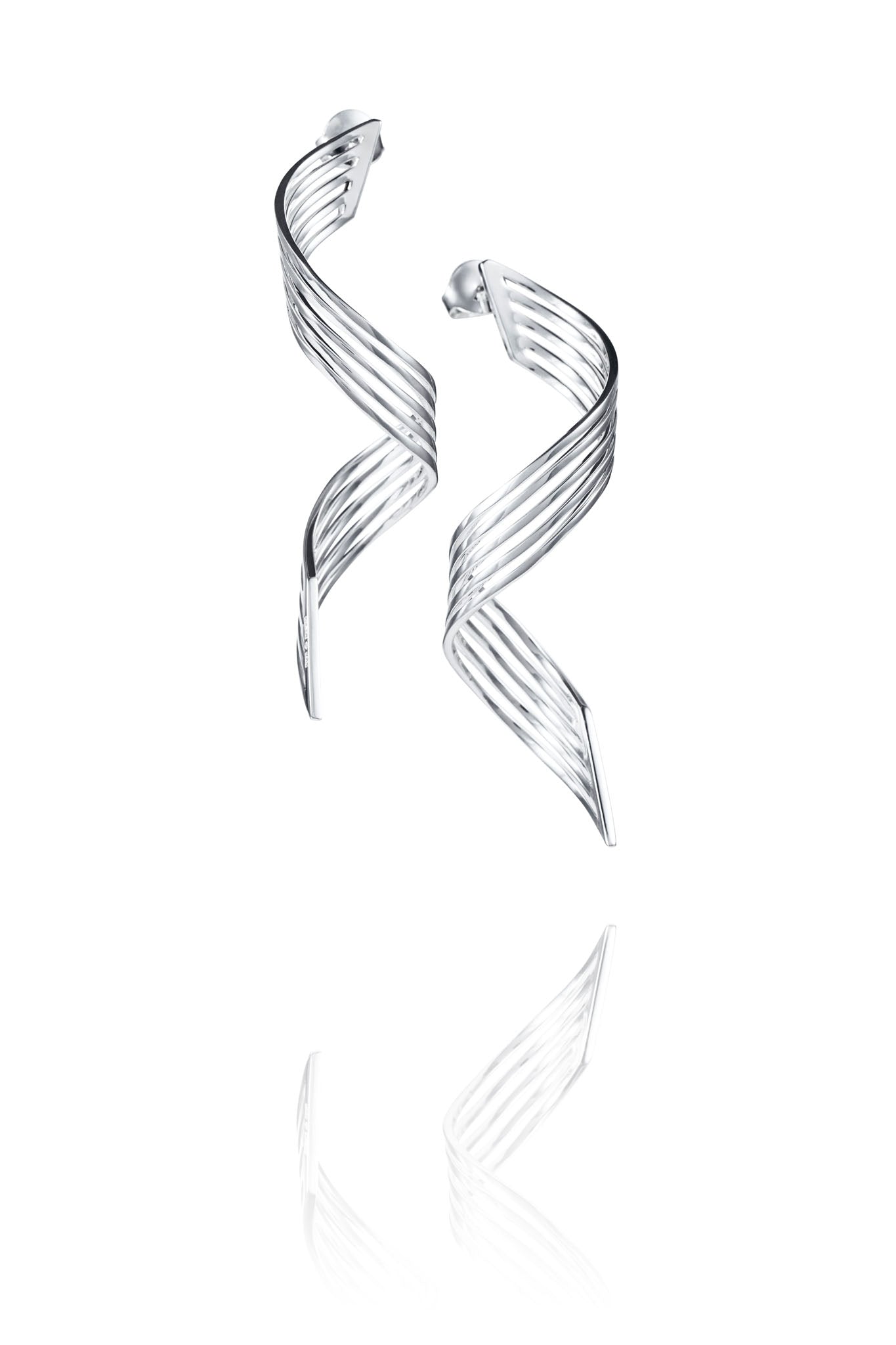 Efva Attling Bridges Earrings hopeiset korvakorut