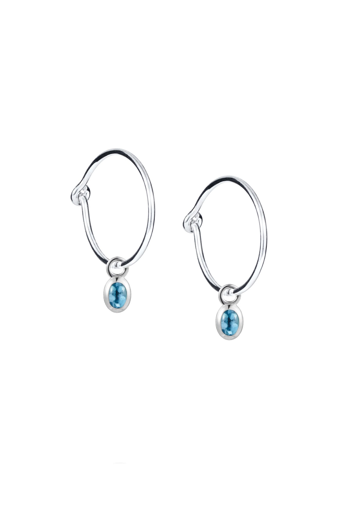 Efva Attling Love Bead Hoops Topaz hopeiset korvakorut