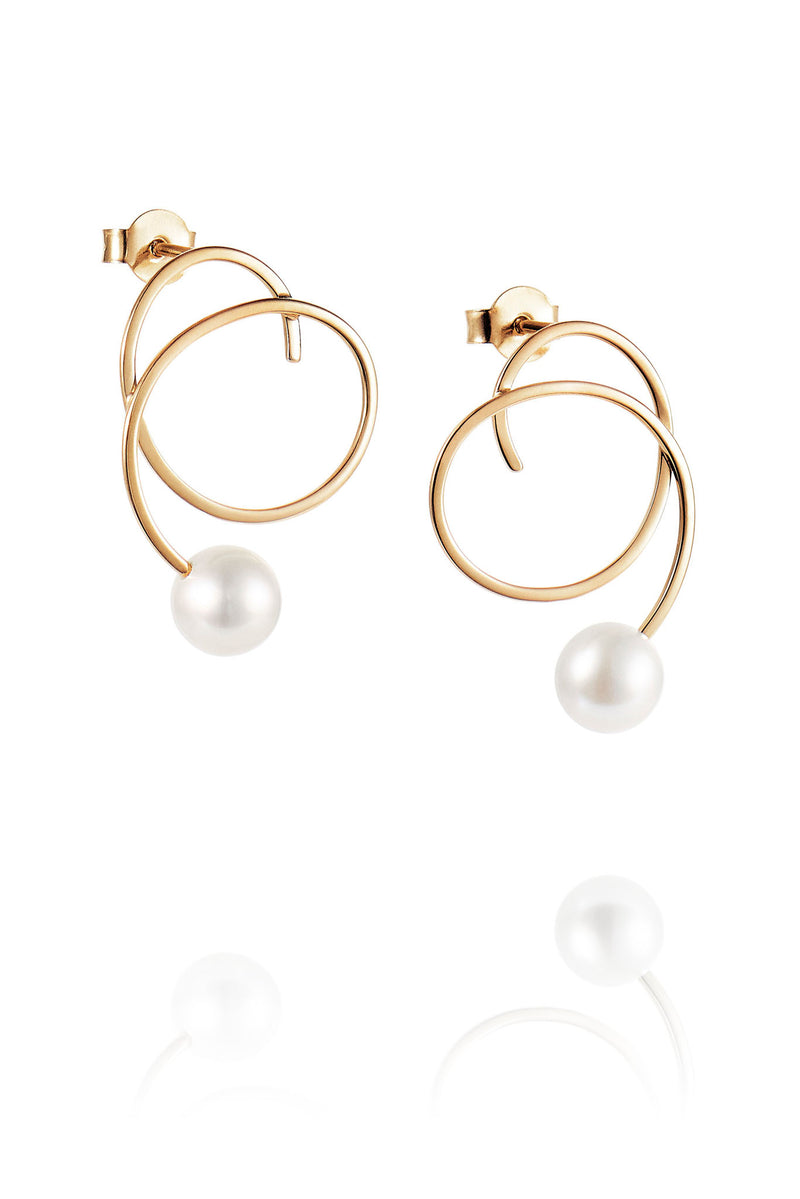 Efva Attling Little Curly Pearly Ear kultaiset korvakorut 12-101-02095 tuotekuva