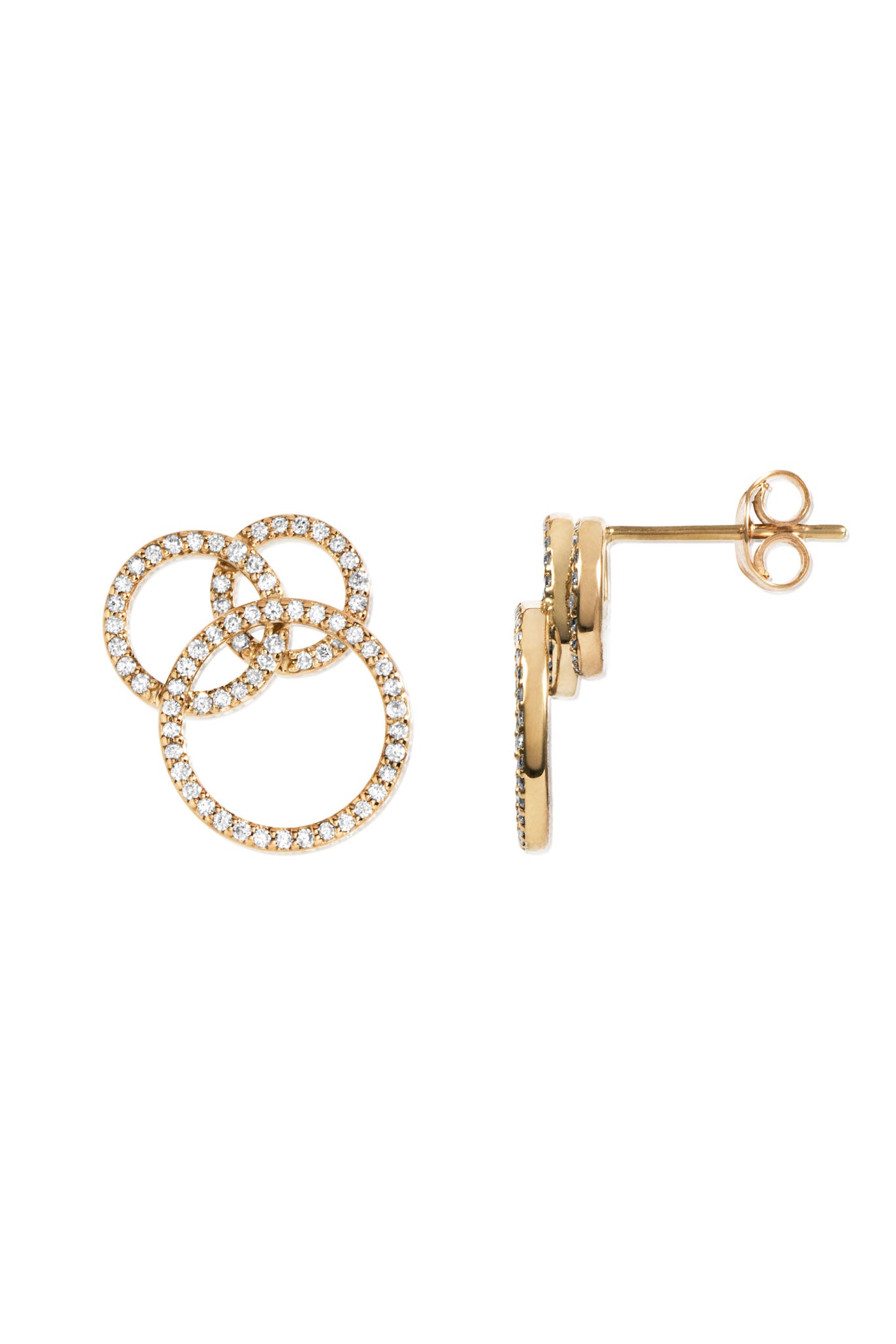Efva Attling Bubbles & Stars Ear kultaiset timanttikorvakorut