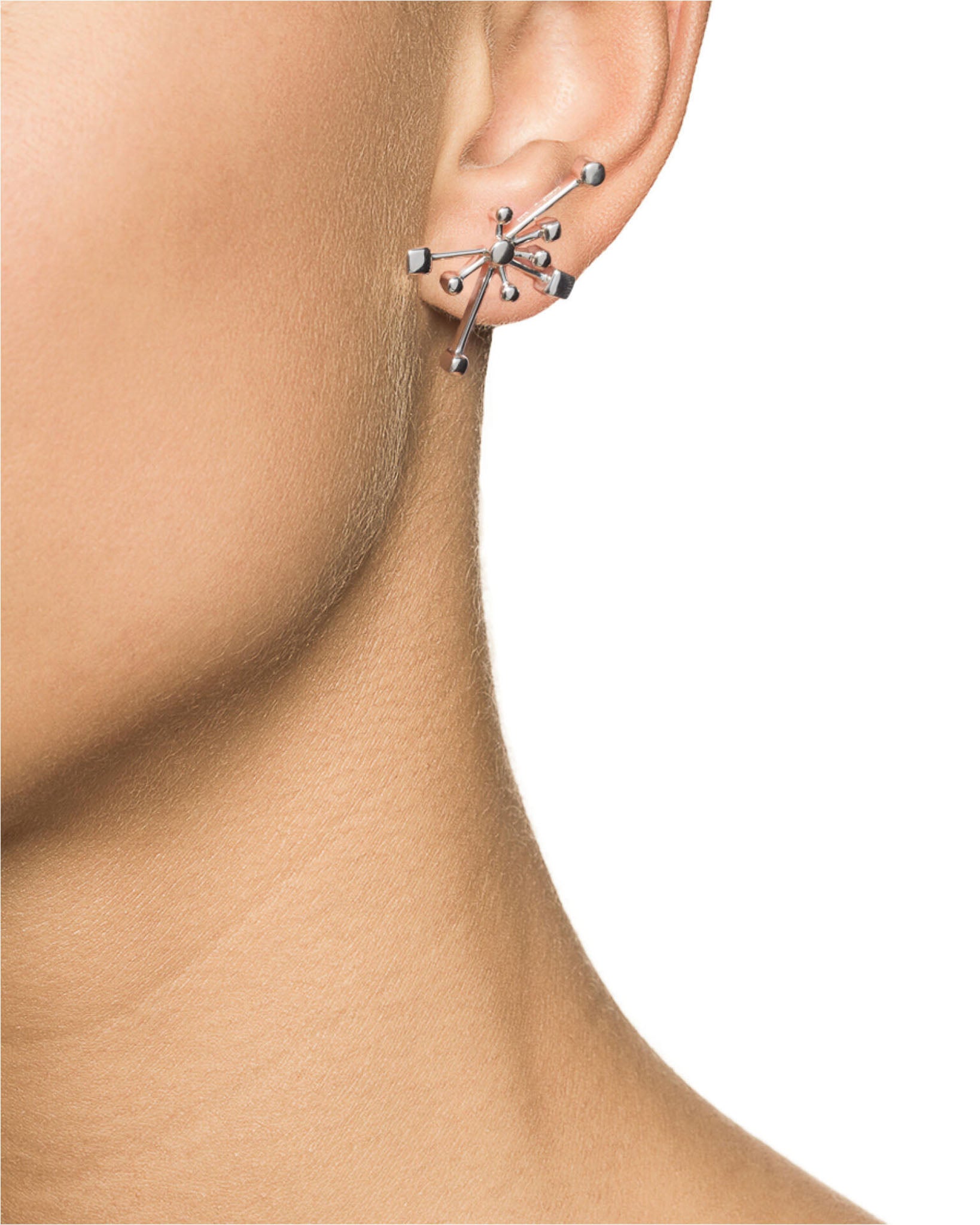 Efva Attling Little Kaboom & Stars Ear valkokultaiset timanttikorvakorut Default Title