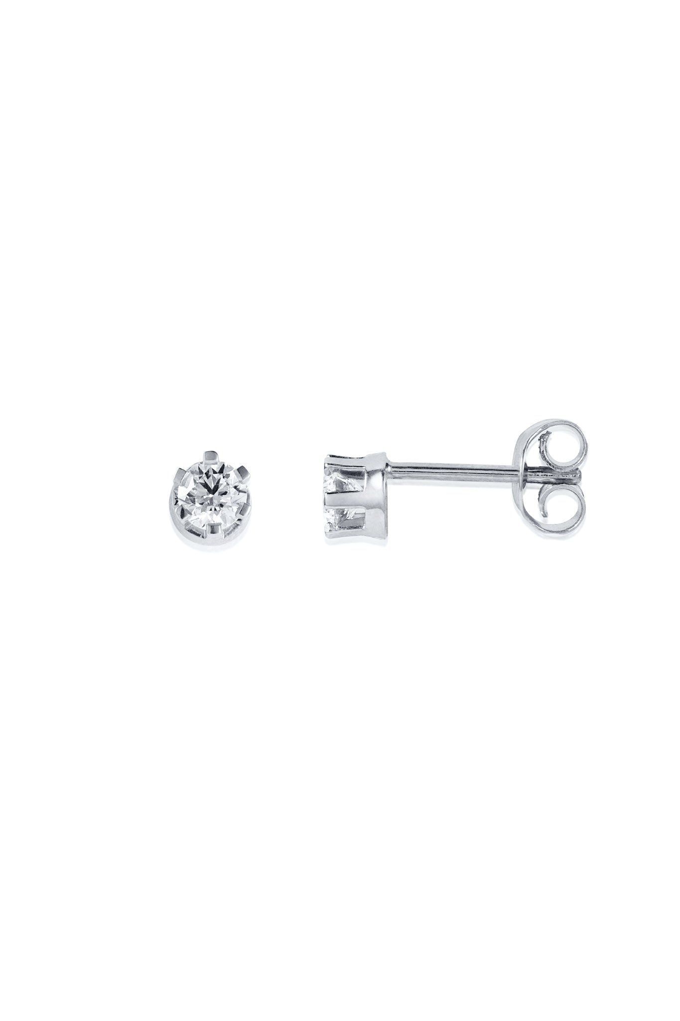 Efva Attling Crown & Stars valkokultaiset timanttikorvakorut 0.38ct Default Title