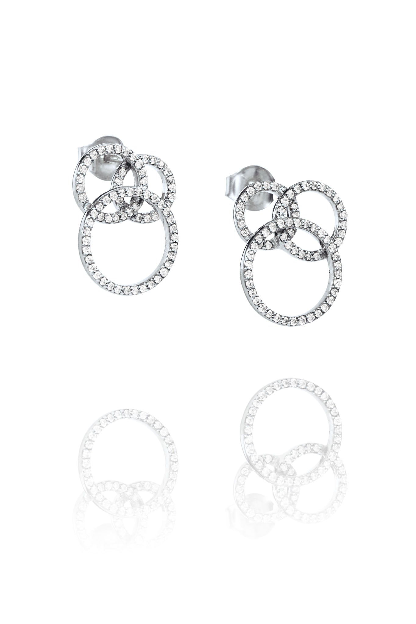 Efva Attling Bubbles & Stars Ear valkokultaiset timanttikorvakorut